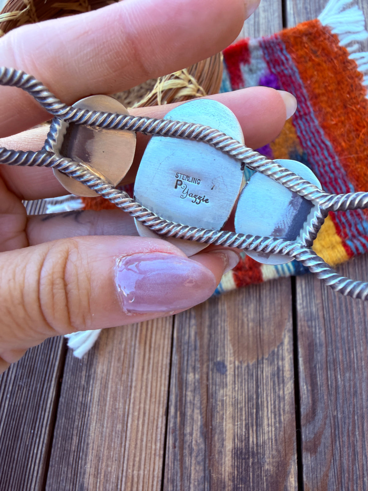 Handcrafted Spiny Oyster & Sterling Silver Cuff Bracelet by Patrick Yazzie