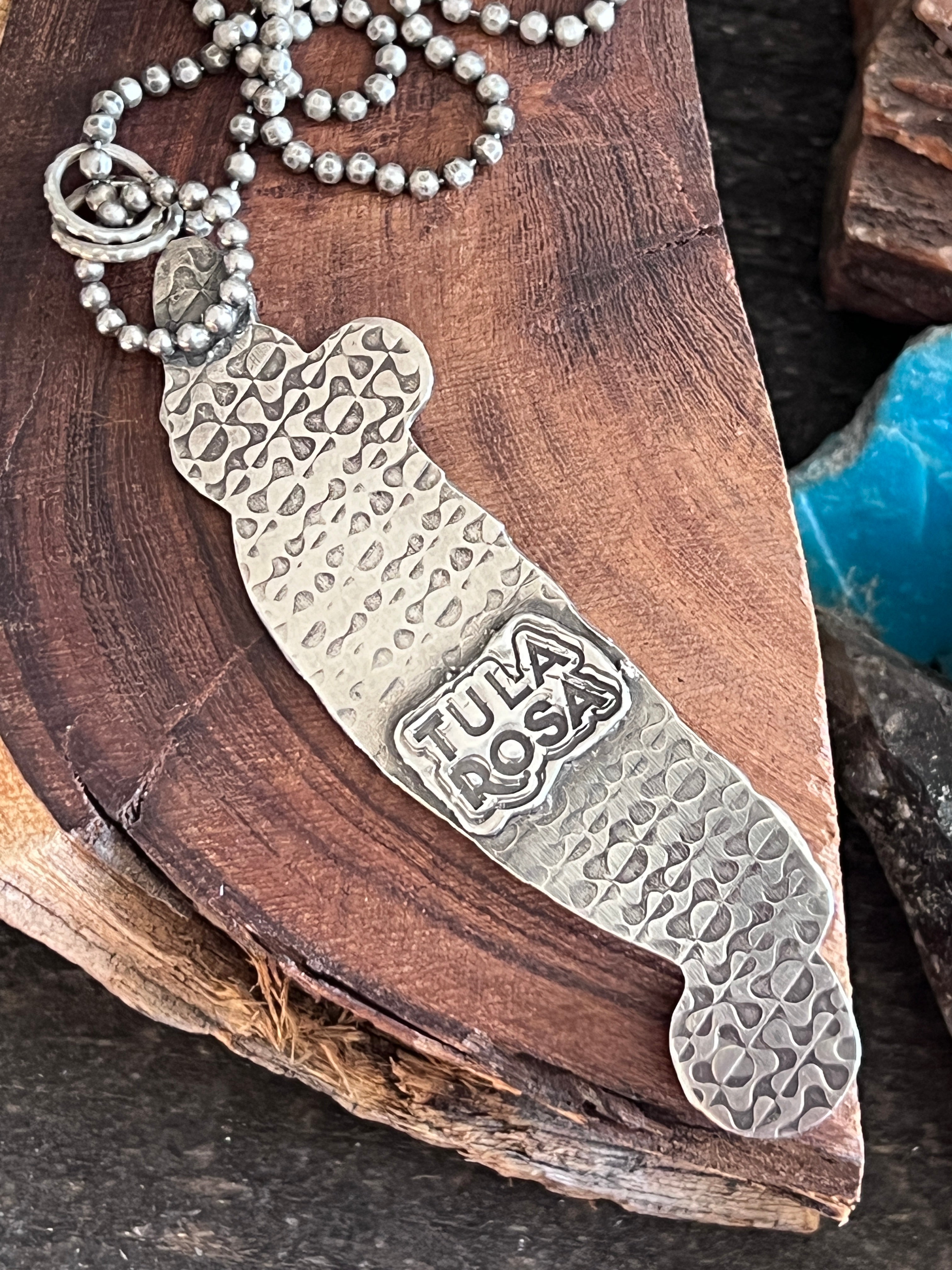 Tularosa Sterling Silver, Turquoise & Amethyst Feather Necklace