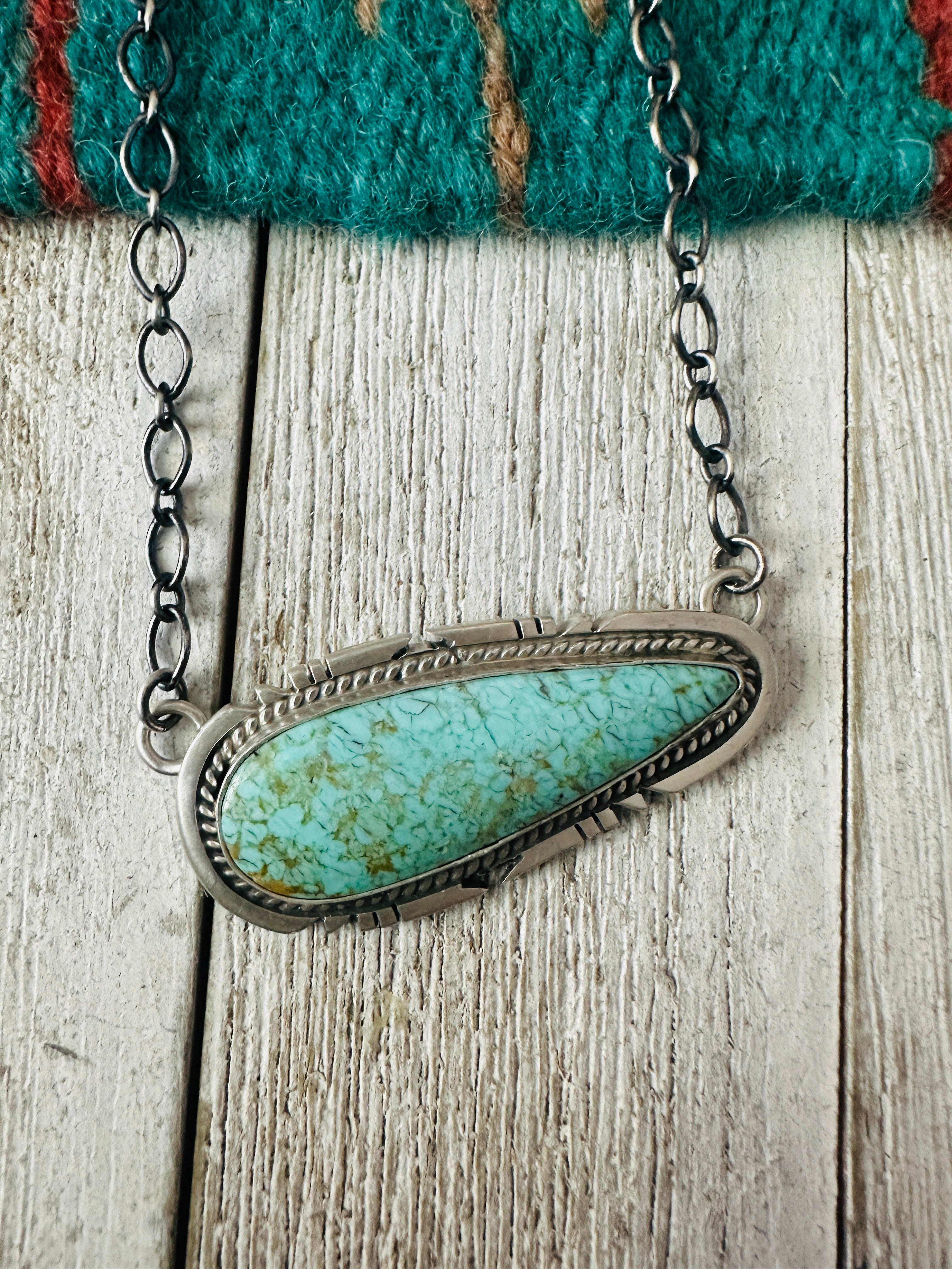 Navajo Sterling Silver & Turquoise Necklace