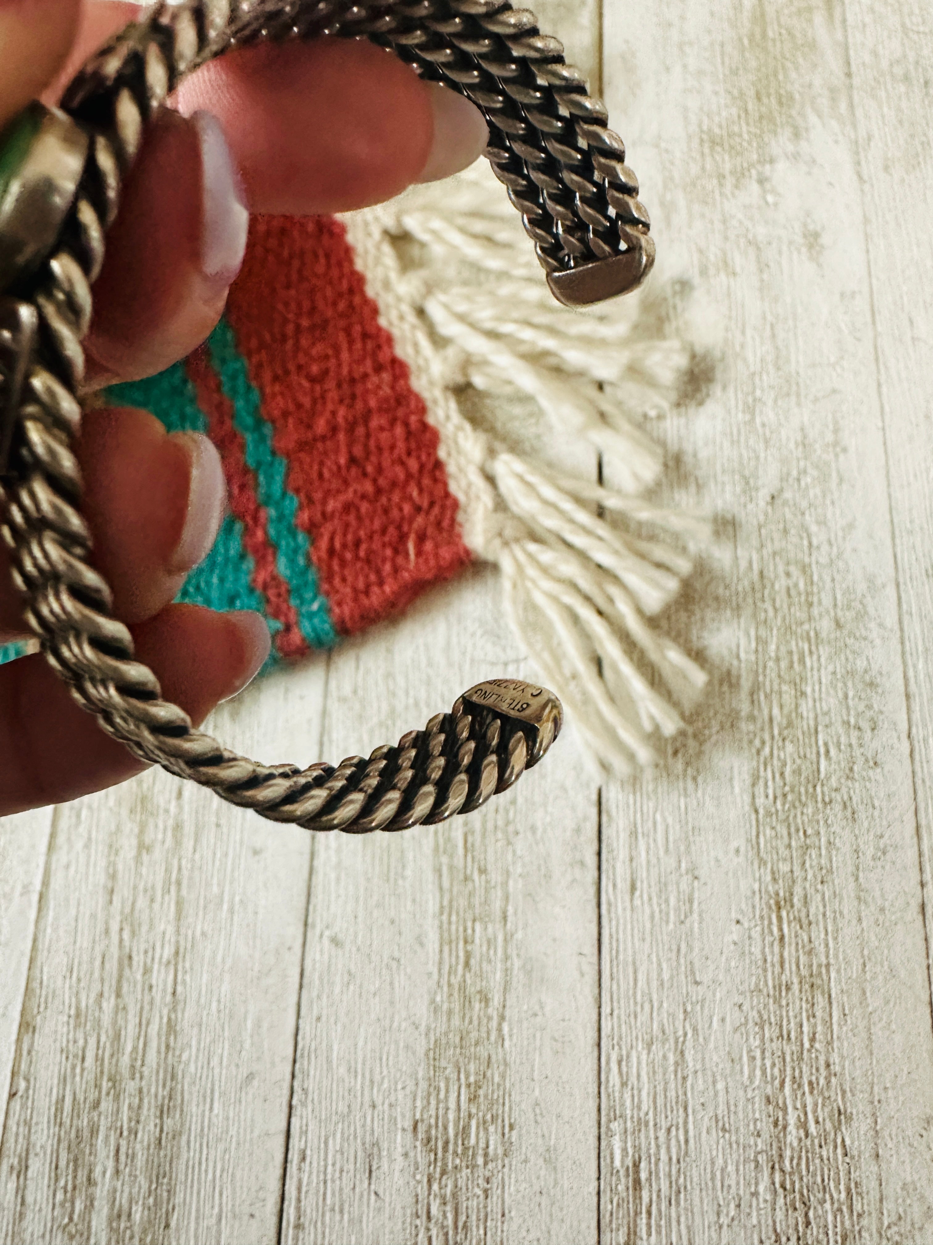 Handcrafted Sterling Silver & Turquoise Cuff Bracelet