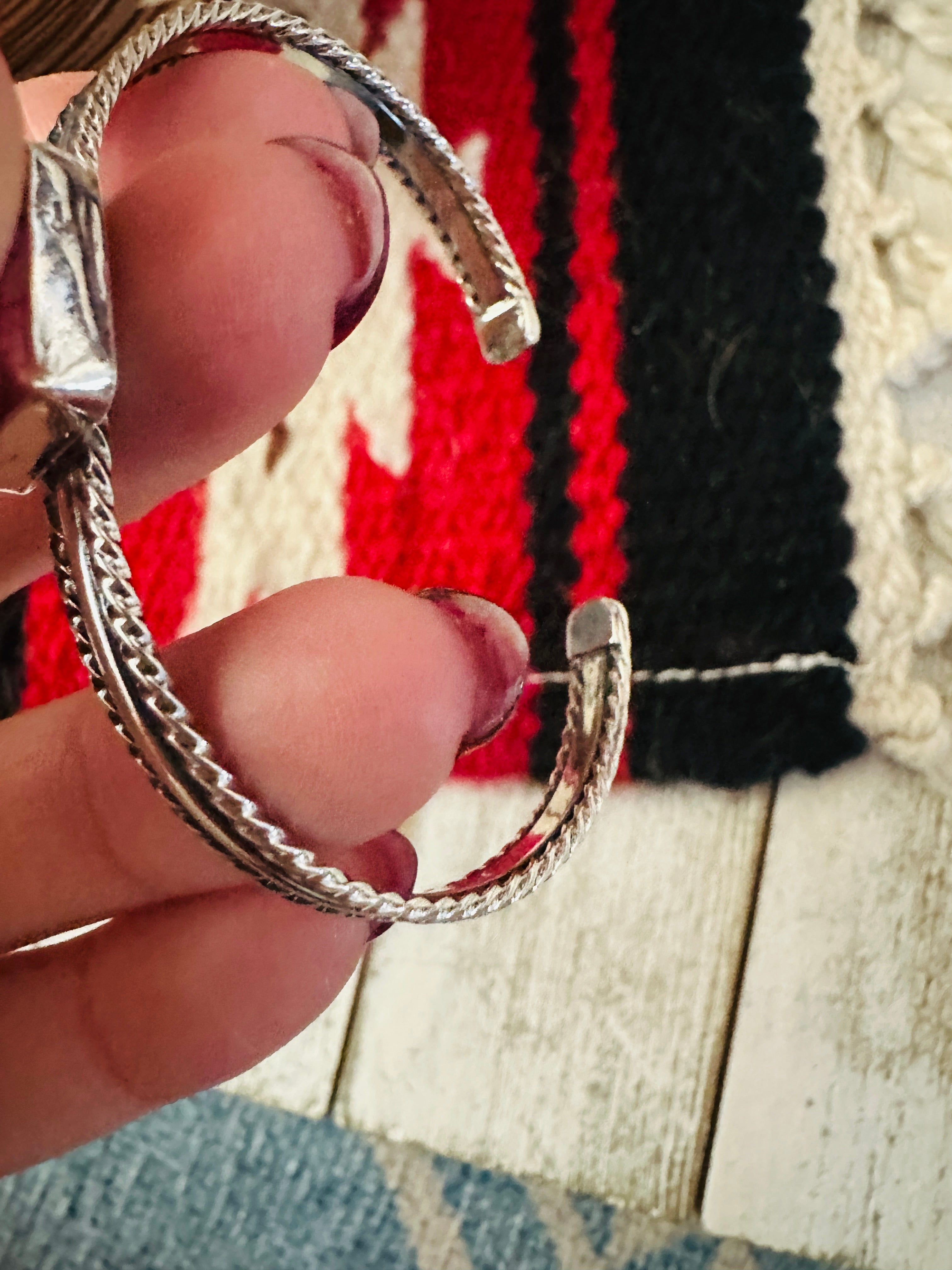 Navajo Sterling Silver & Pink Dream Mojave Cuff Bracelet