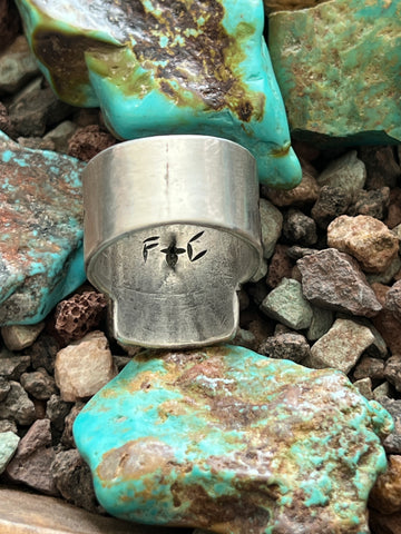 Falcon Trading Company Ingot Sterling Silver Thunderbird Ring by Joe O’Neill, Size 11.5