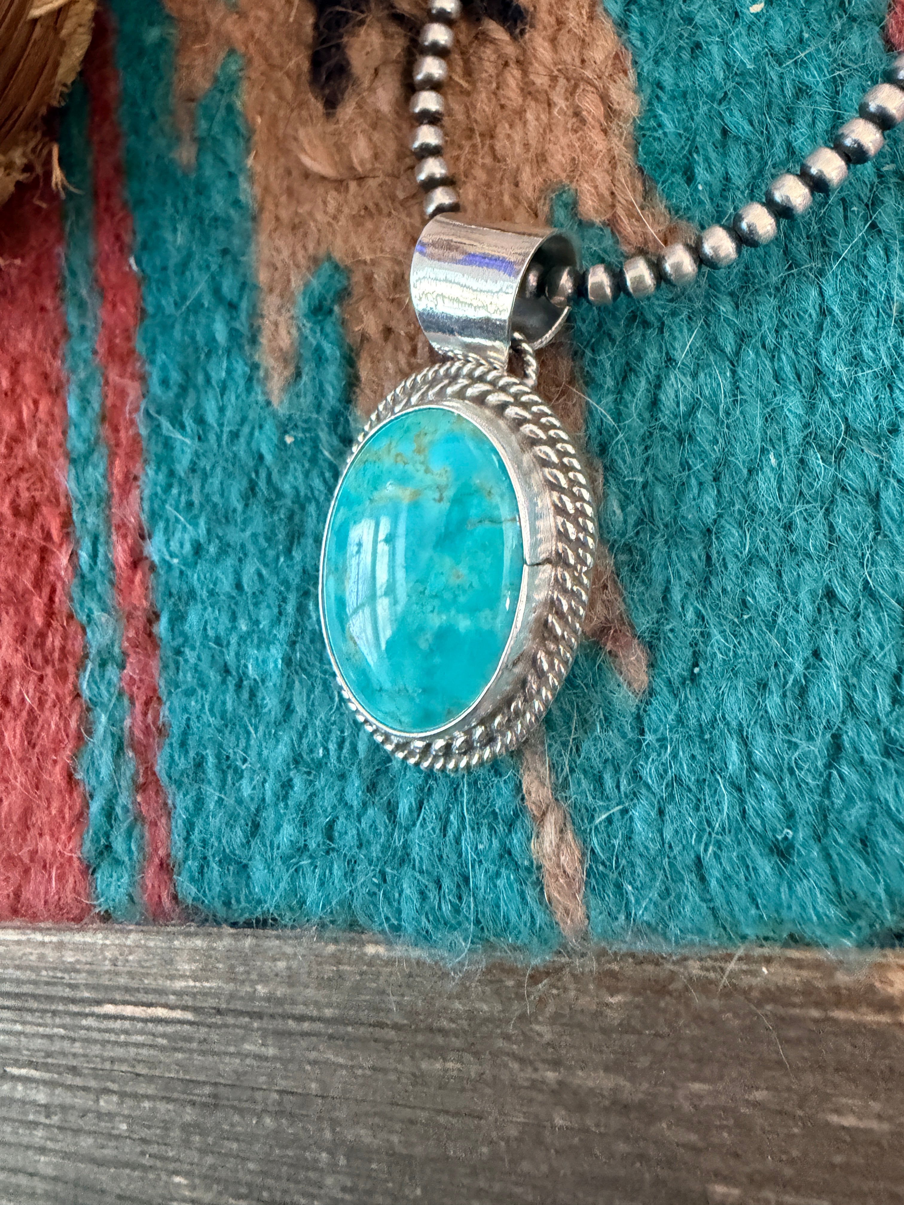 Handmade Sterling Silver & Turquoise Pendant