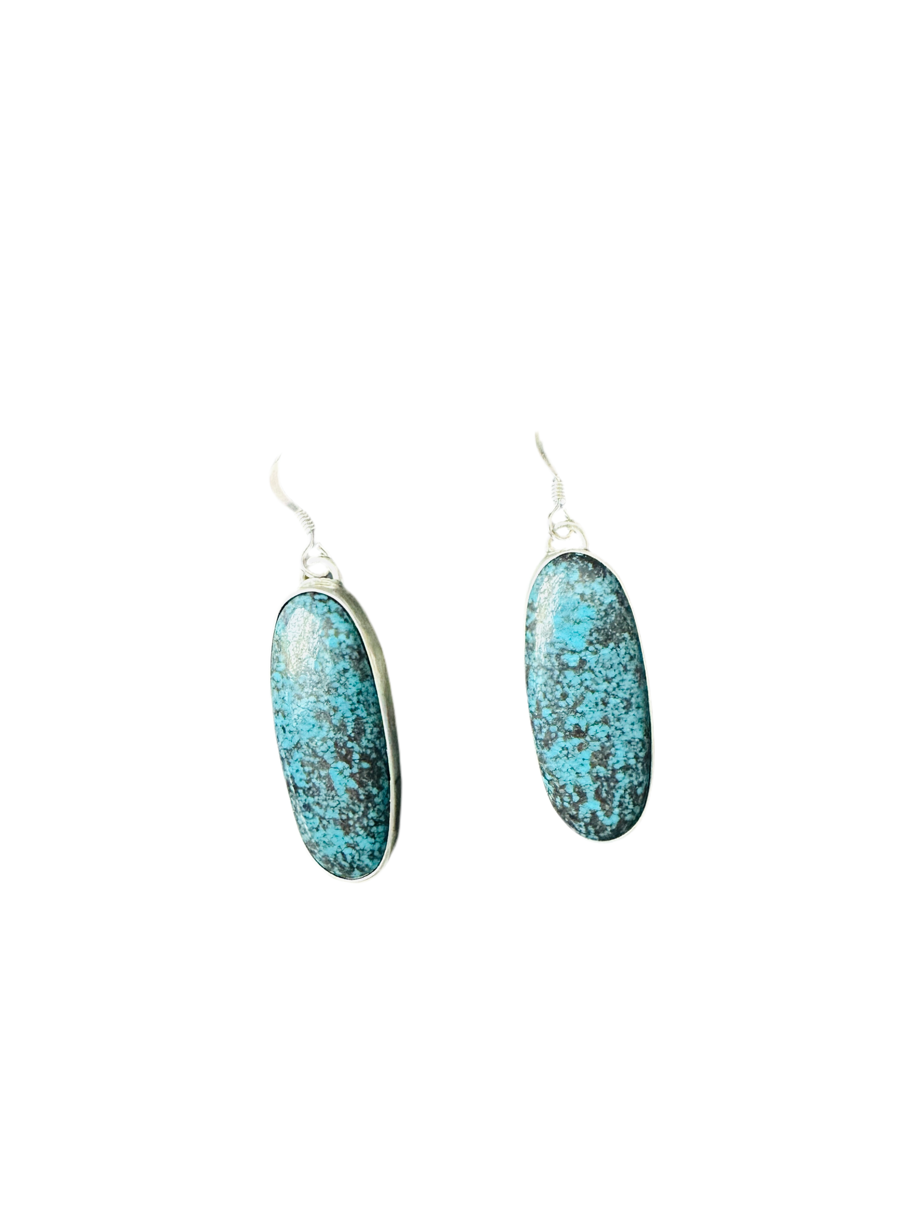 Navajo Turquoise & Sterling Silver Dangle Earrings