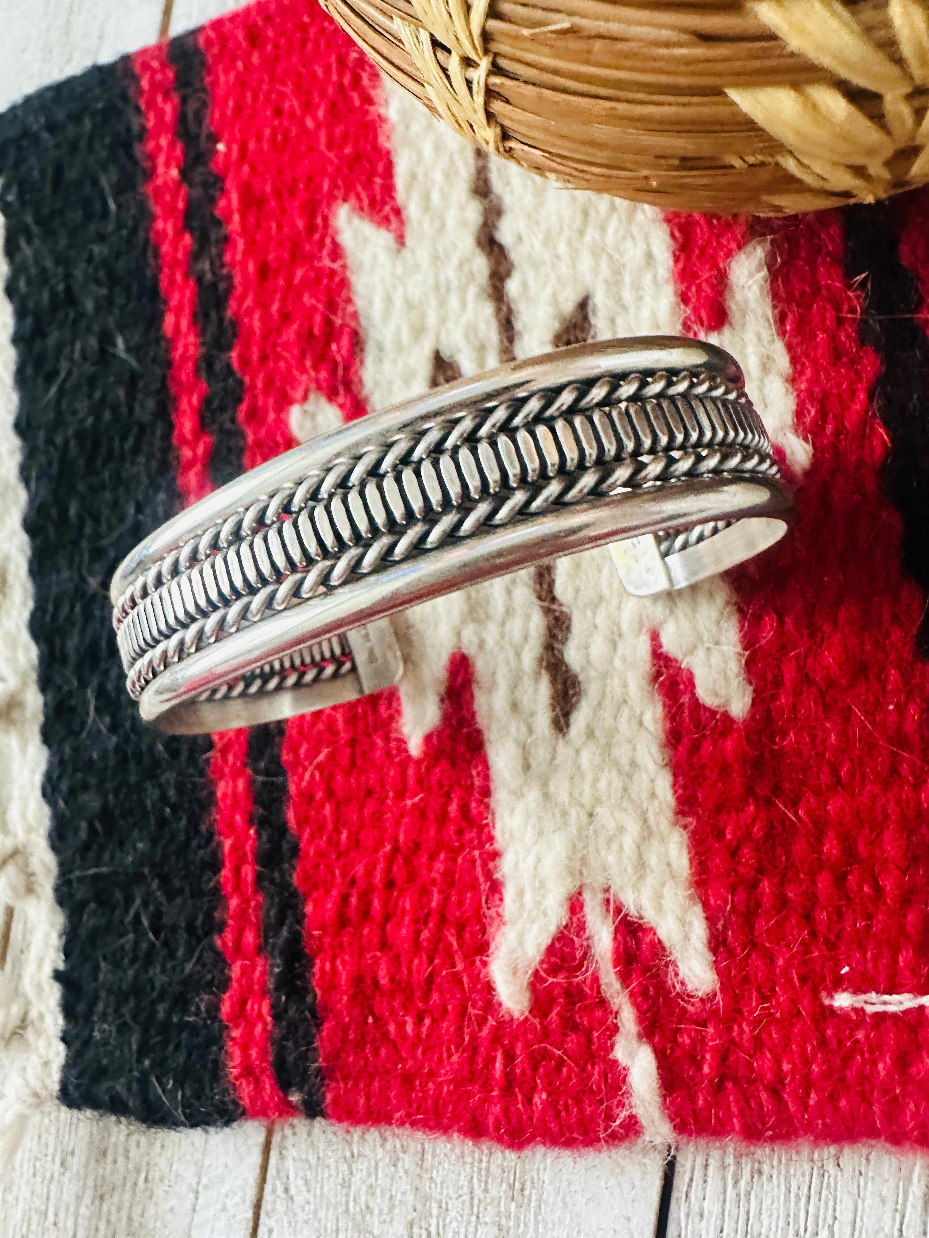 Handcrafted Twisted Sterling Silver Cuff Bracelet