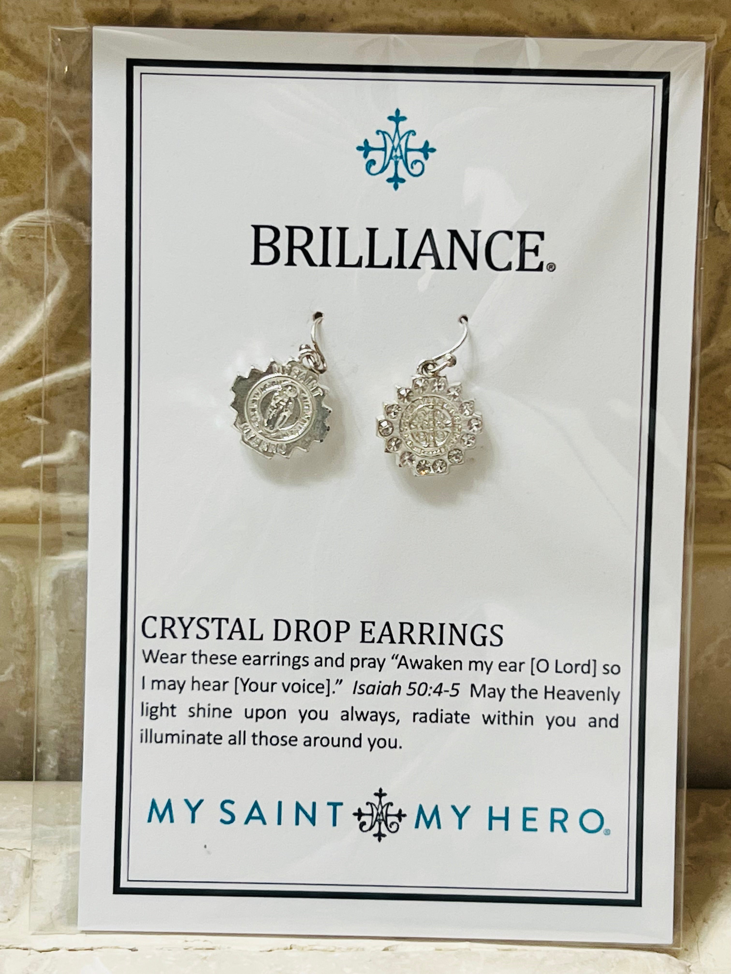 Blessed Brilliance Trinity Crystal Drop Earrings