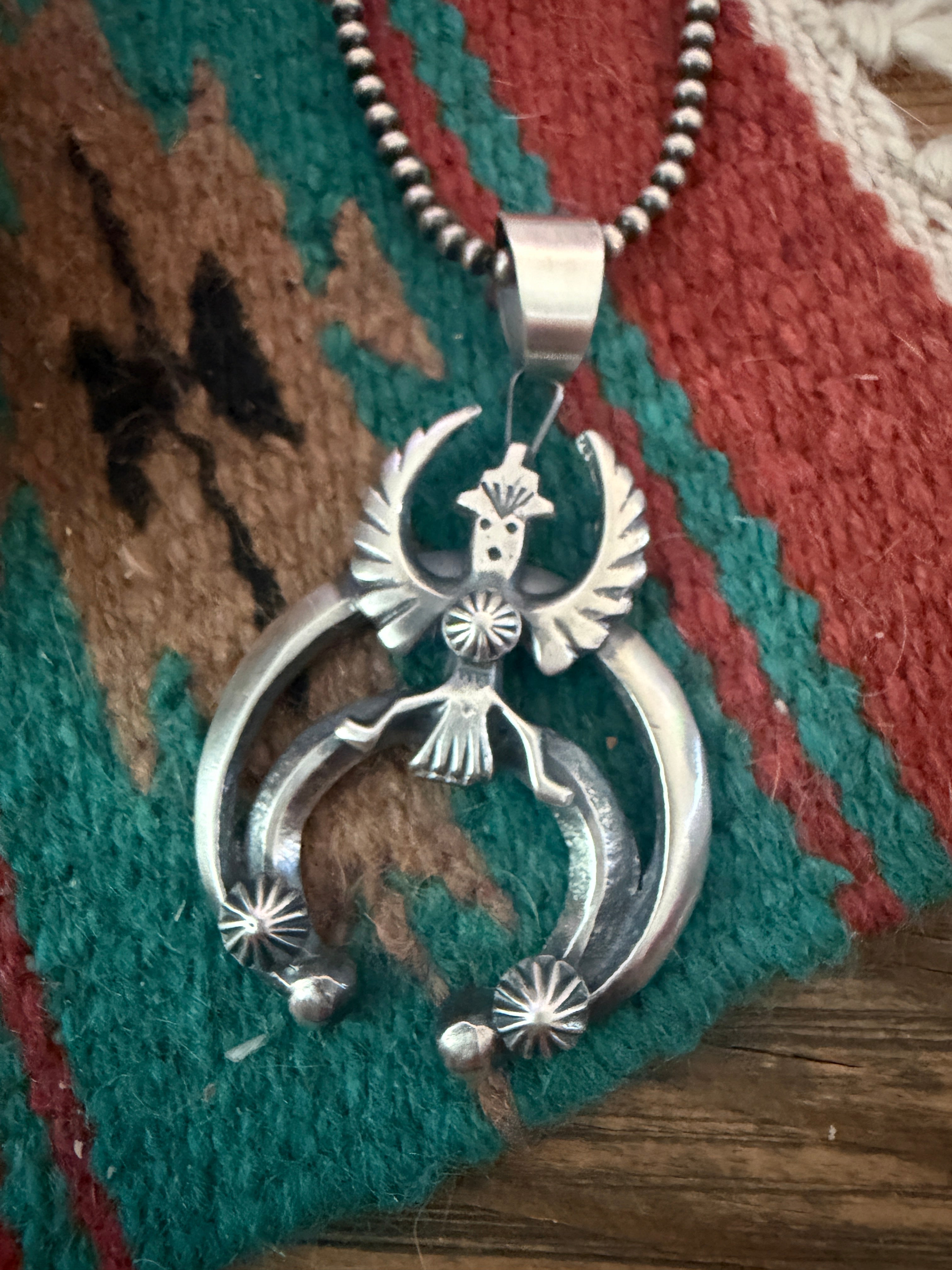 Handcrafted Sterling Silver Knifewing Naja Pendant by Chimney Butte