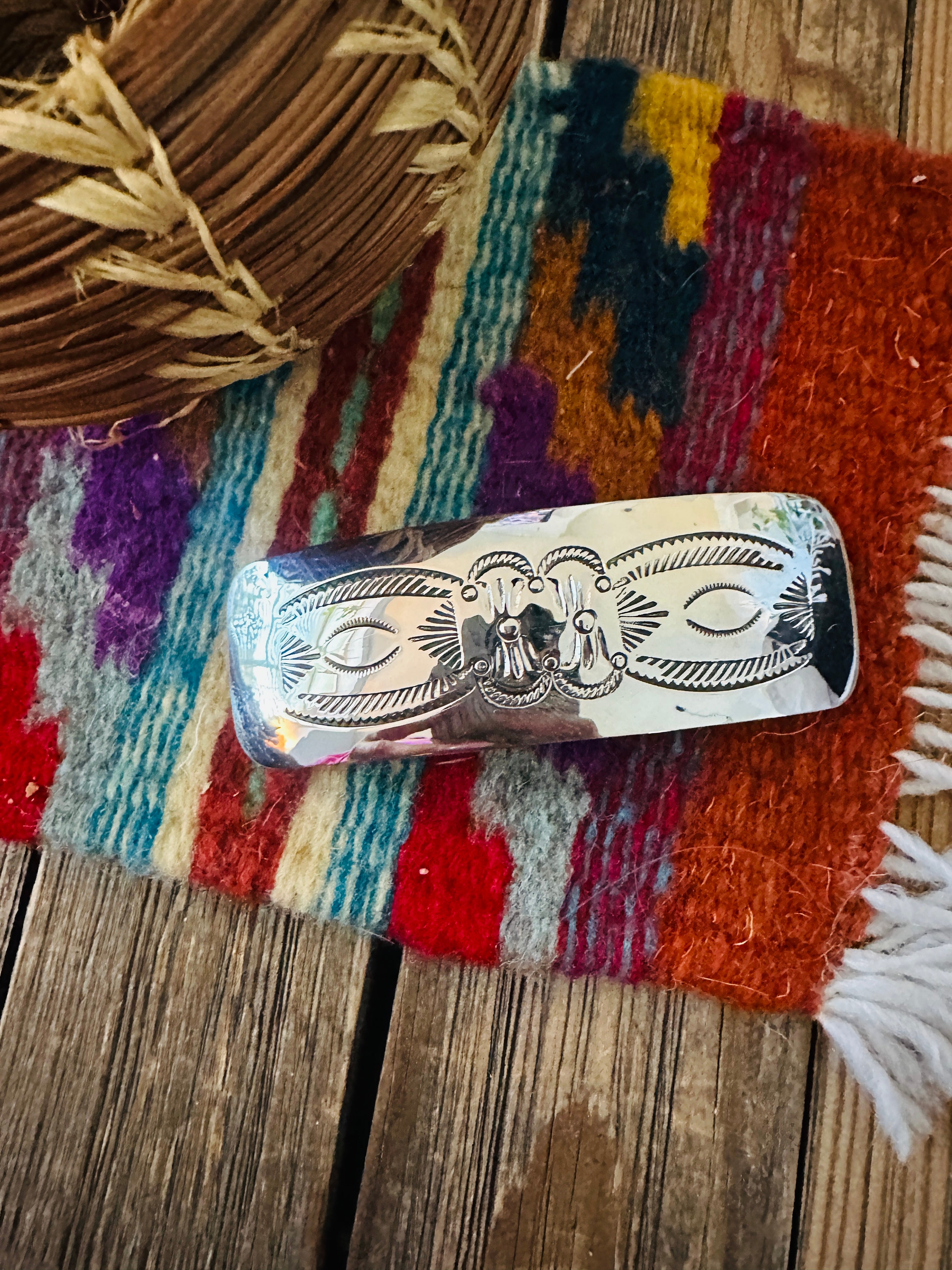 Handcrafted Sterling Silver Hair Barrette