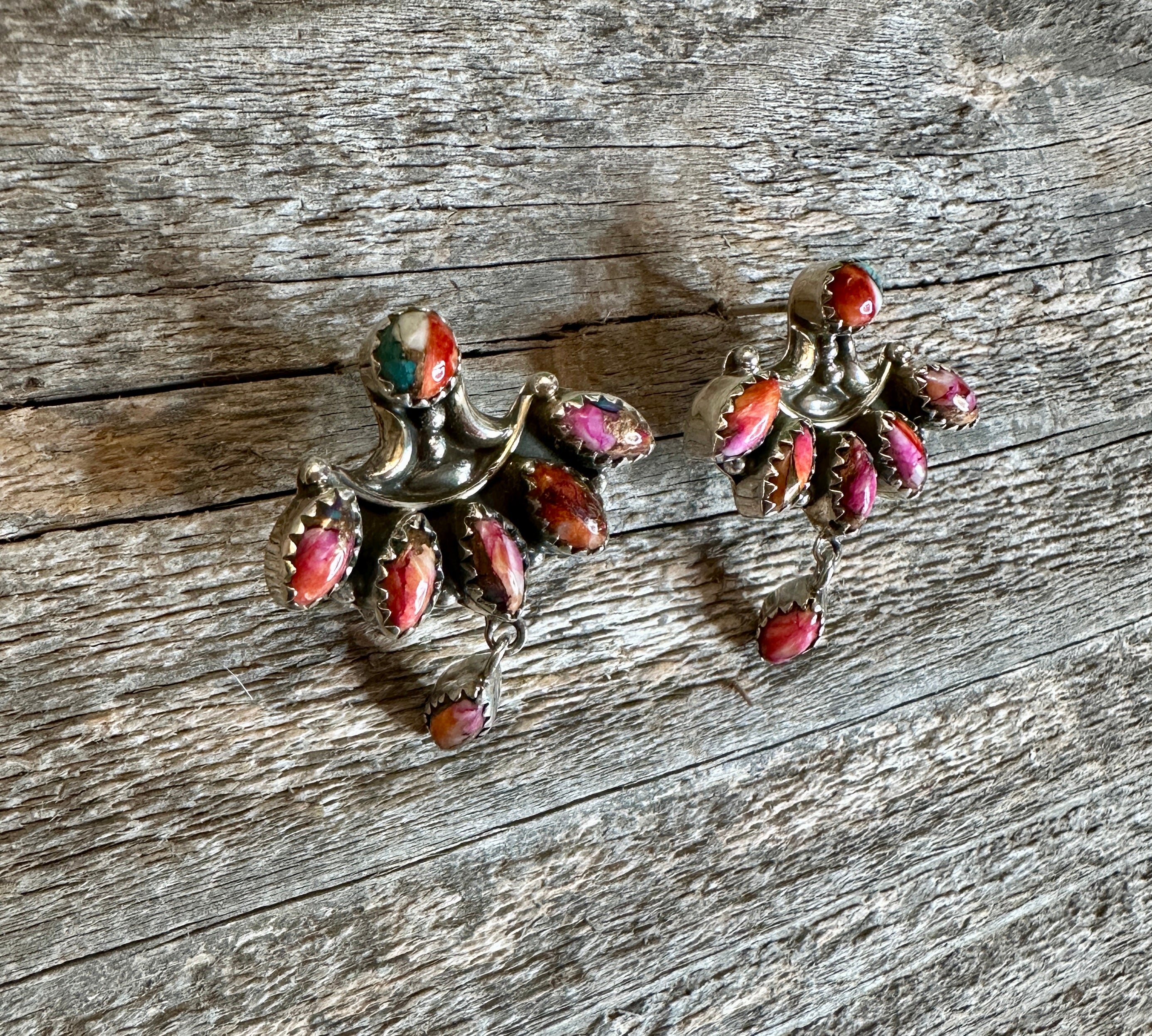 **Handmade Pink Dream Sterling Silver Dangle Earrings