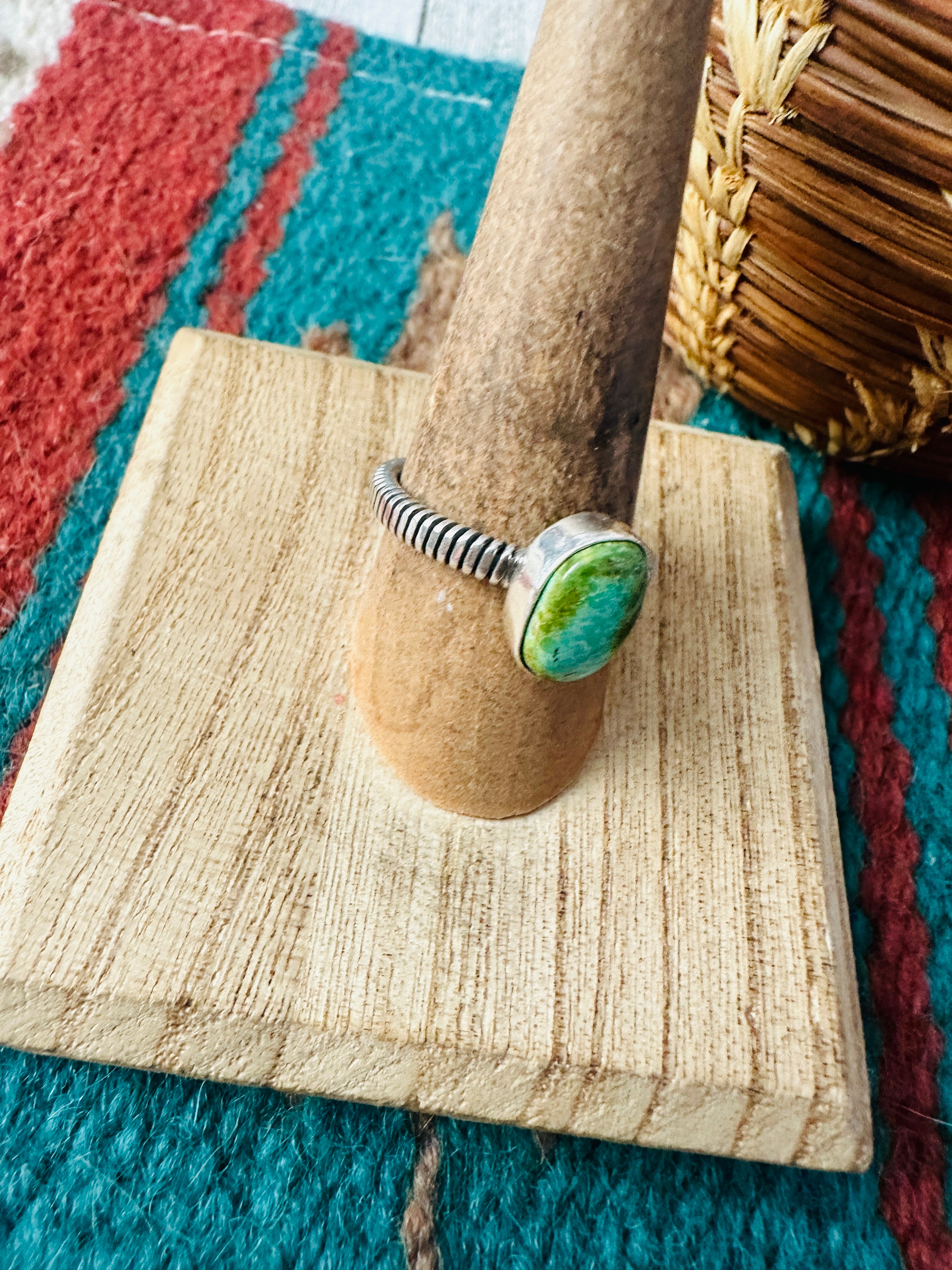 Navajo Sterling Silver & Sonoran Mountain Turquoise Ring