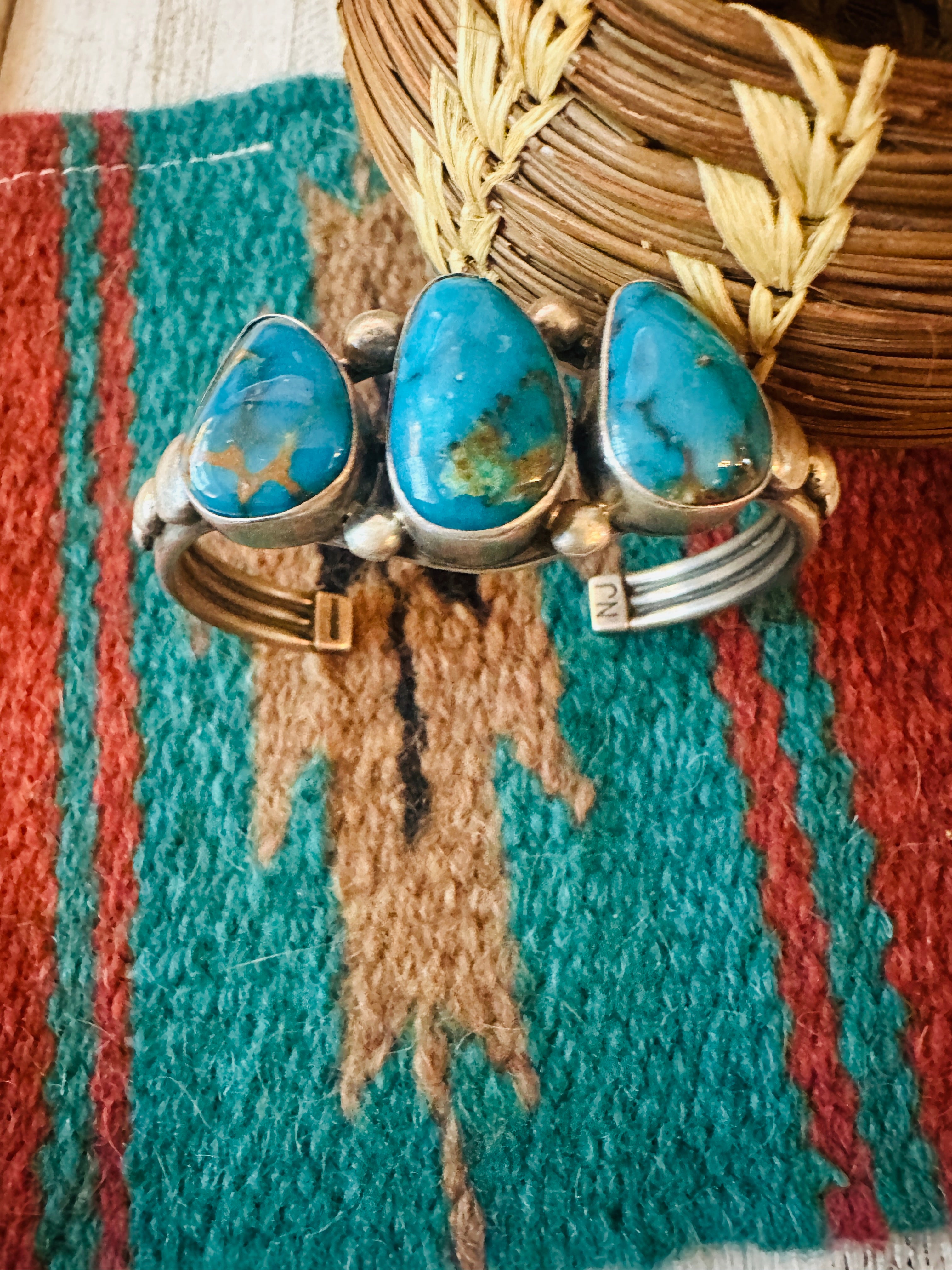 Navajo Turquoise & Sterling Silver Cuff Bracelet