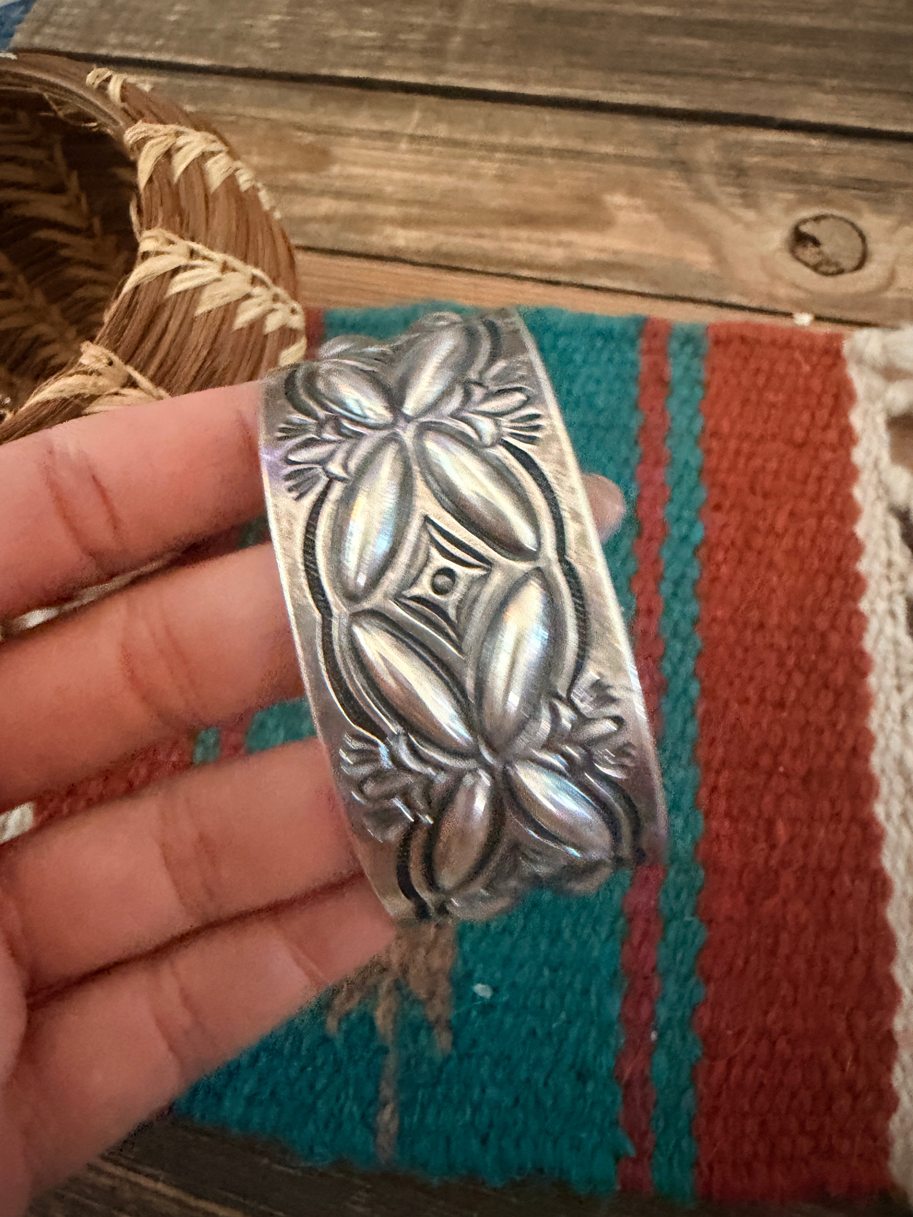 Handcrafted Sterling Silver Cuff Bracelet by Roland Dixson