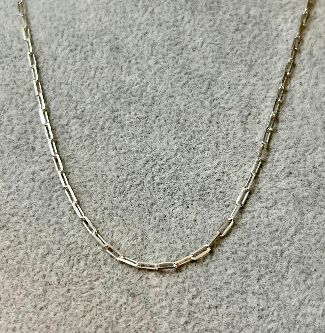 Paperclip Chain Sterling Silver Necklace 20”