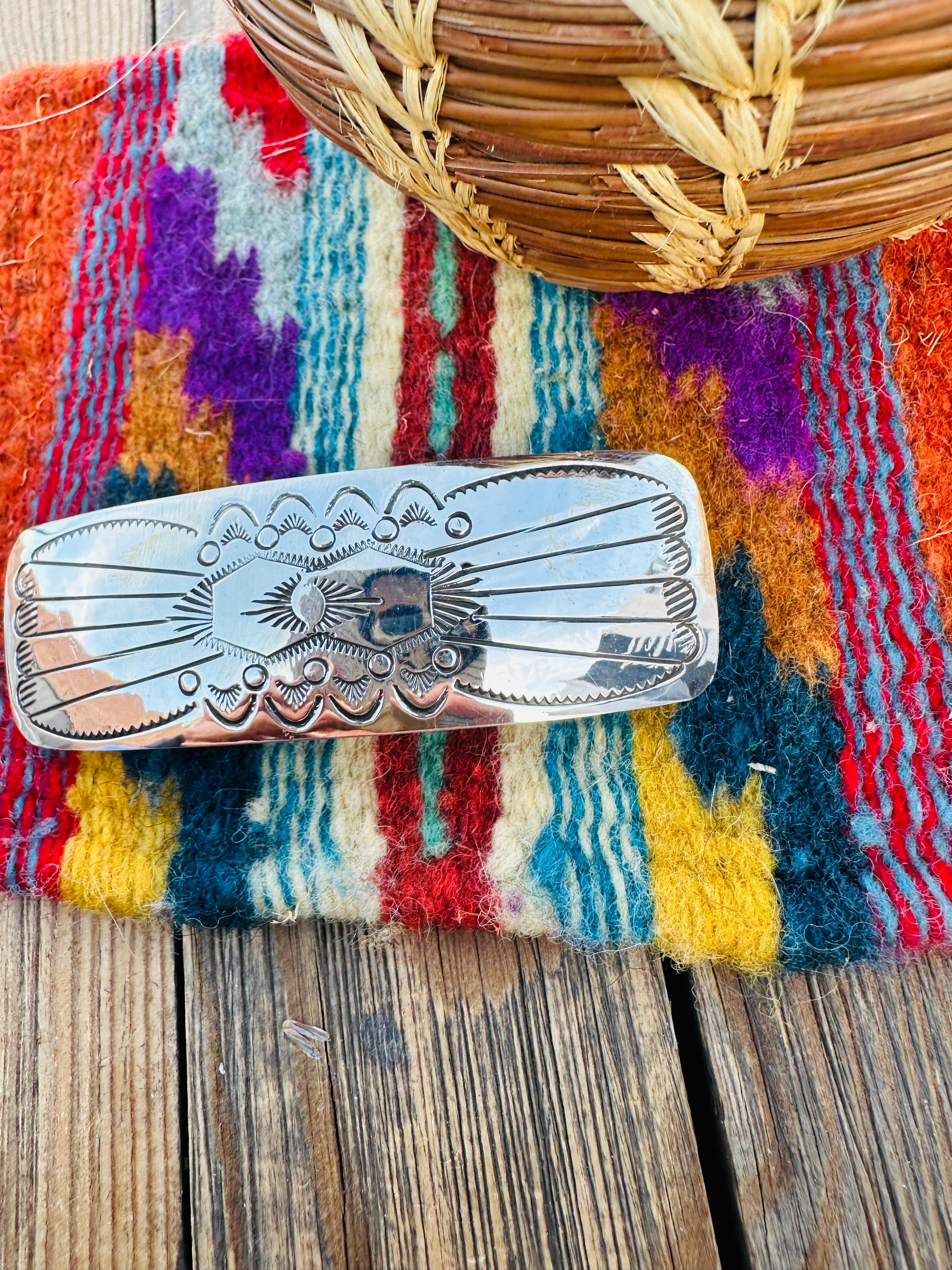 Handcrafted Sterling Silver Hair Barrette