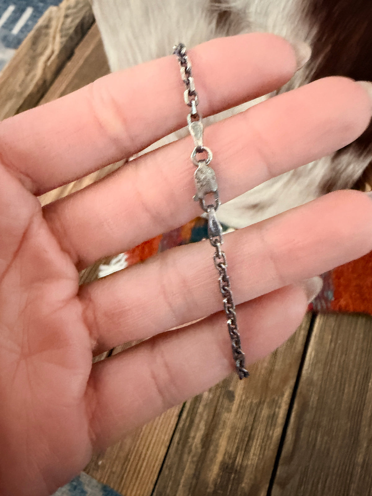 Handcrafted Queen Pink Conch & Sterling Silver Lariat Necklace by Larry Kaye