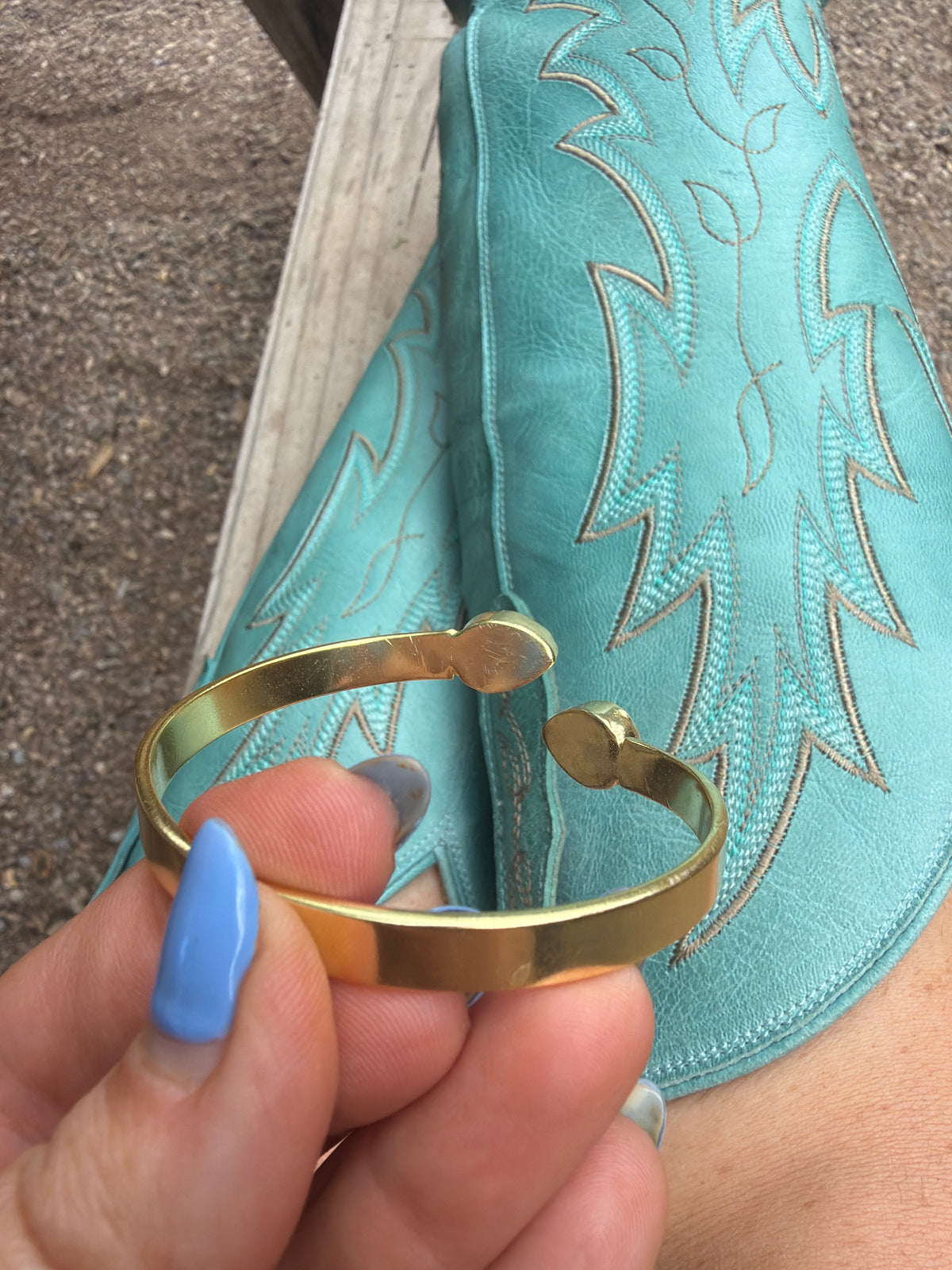 “The Golden Collection” Painted Desert Handmade Paloma Gold Plated Adjustable Teardrop Bracelet Cuff STYLE 6