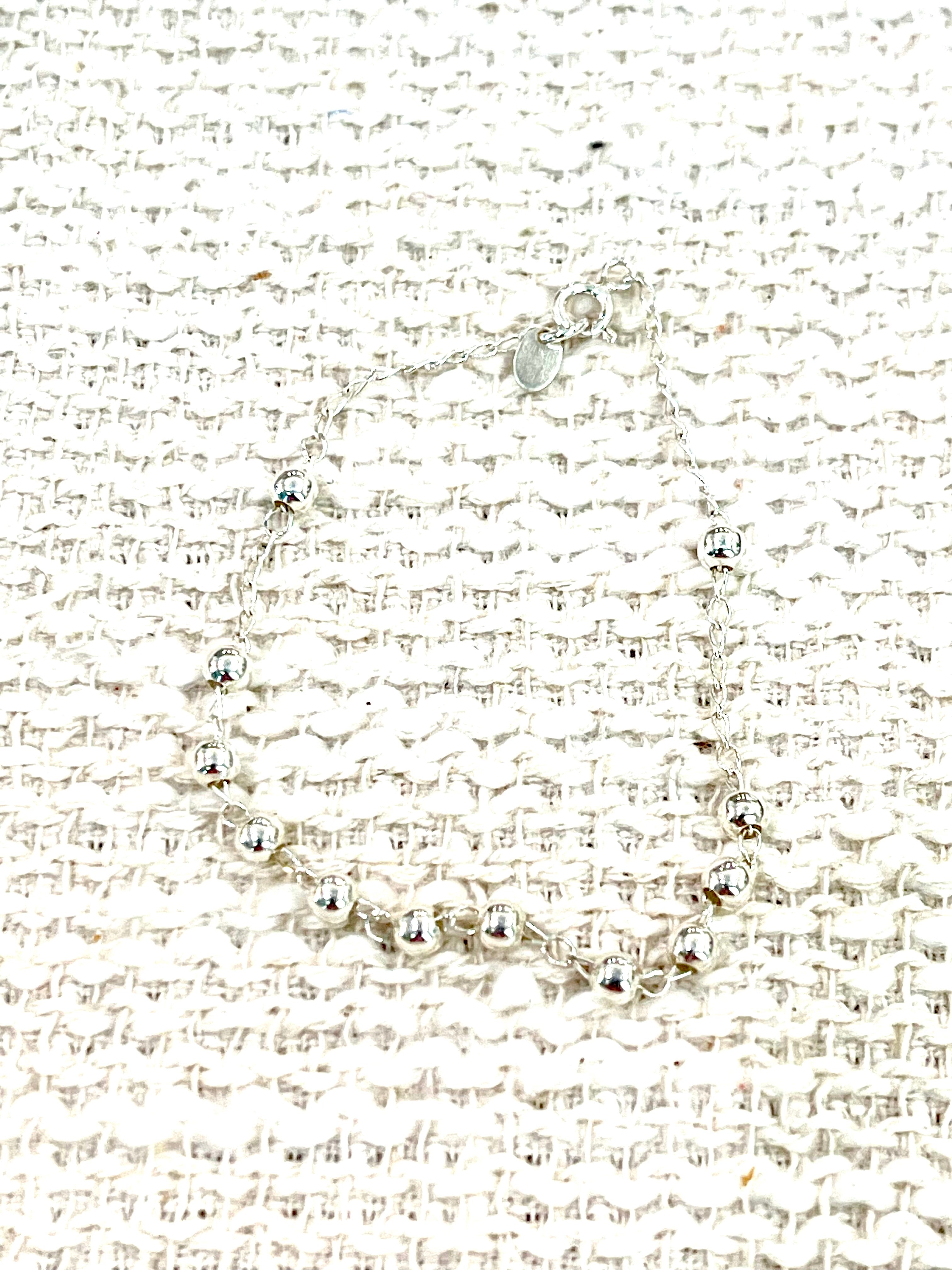 Handmade In Mexico Sterling Silver Chain Bracelet