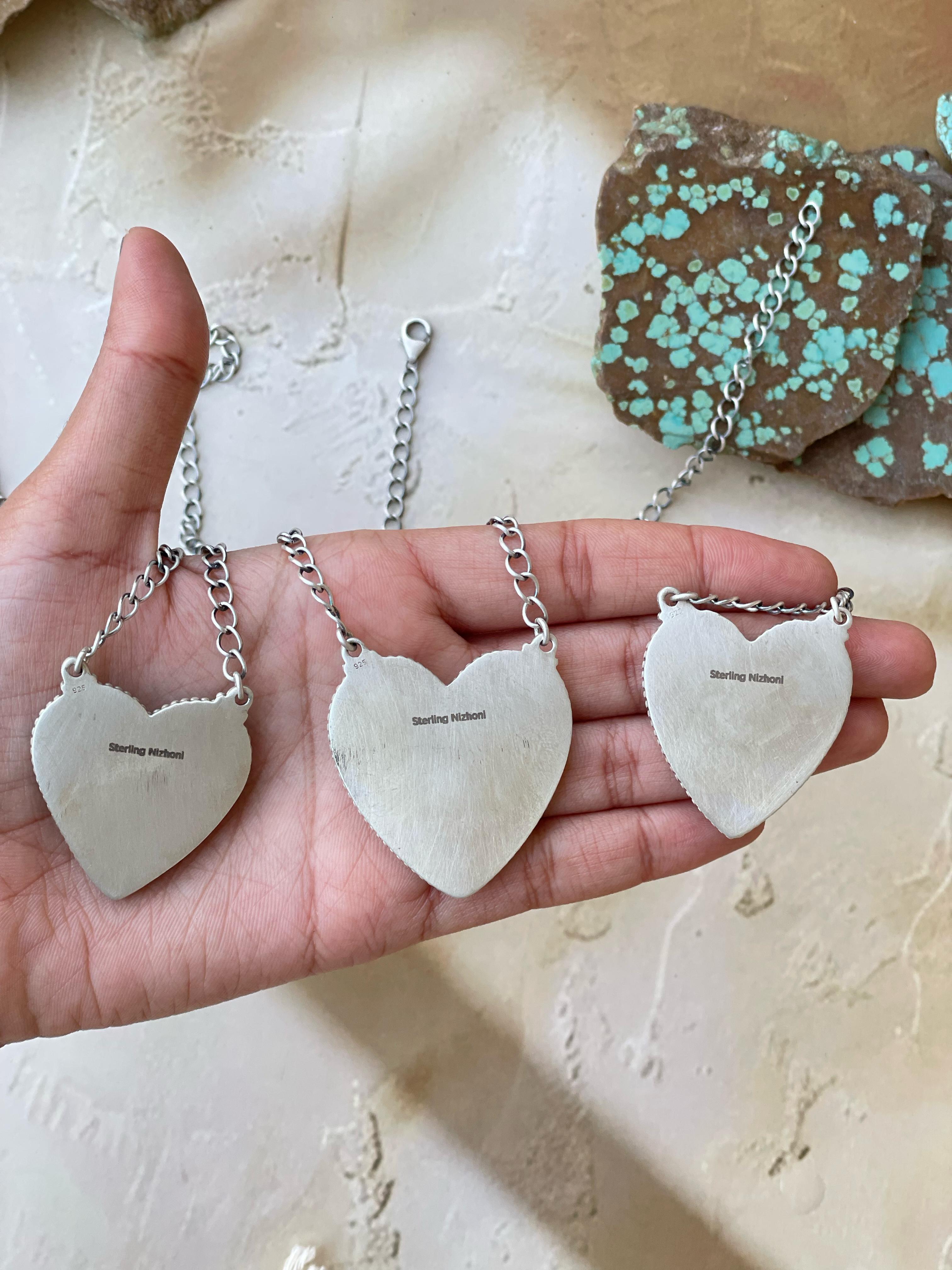 Handmade Sterling Silver Heart Necklaces