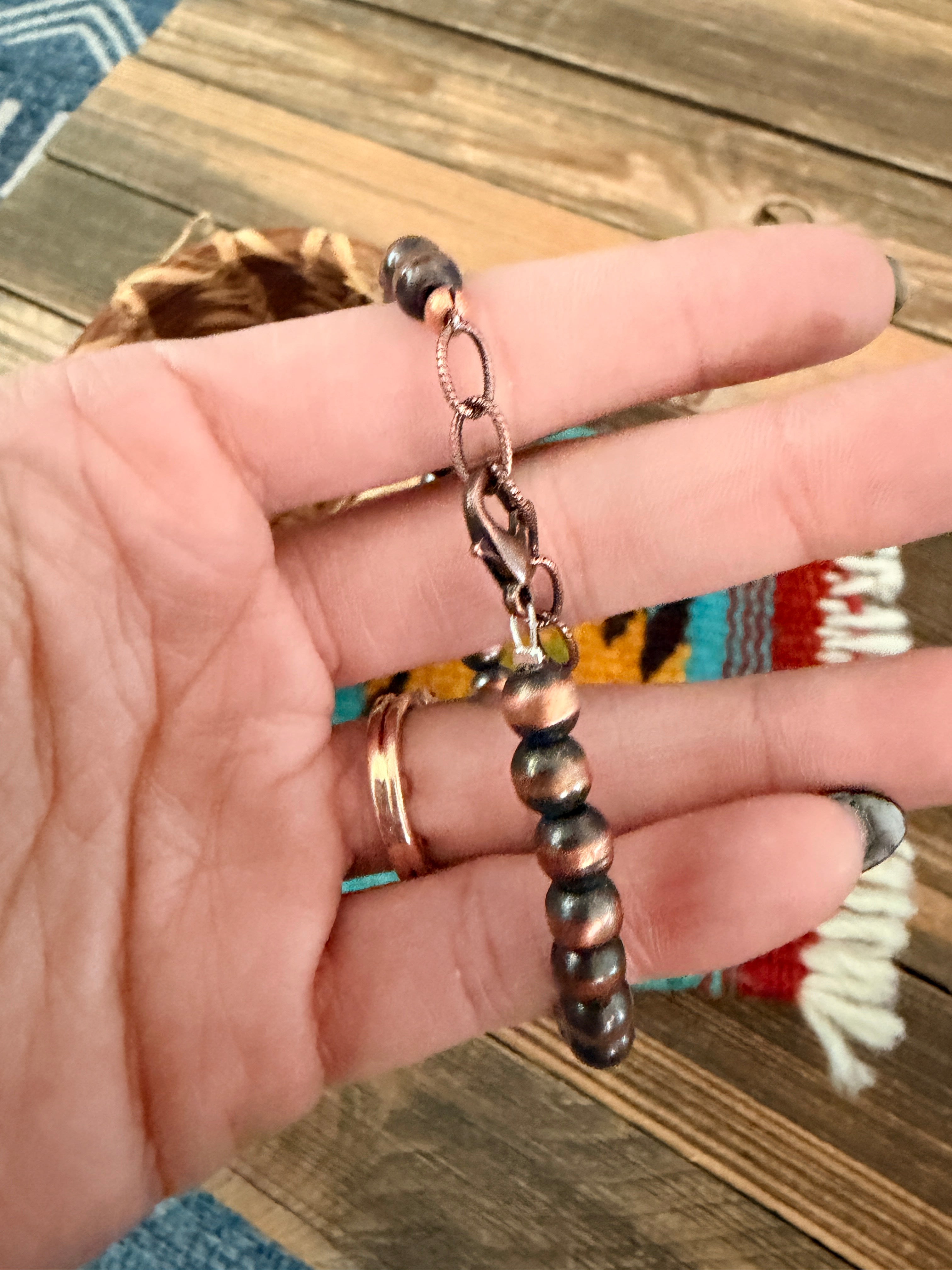 Handcrafted Copper Beaded Bracelet
