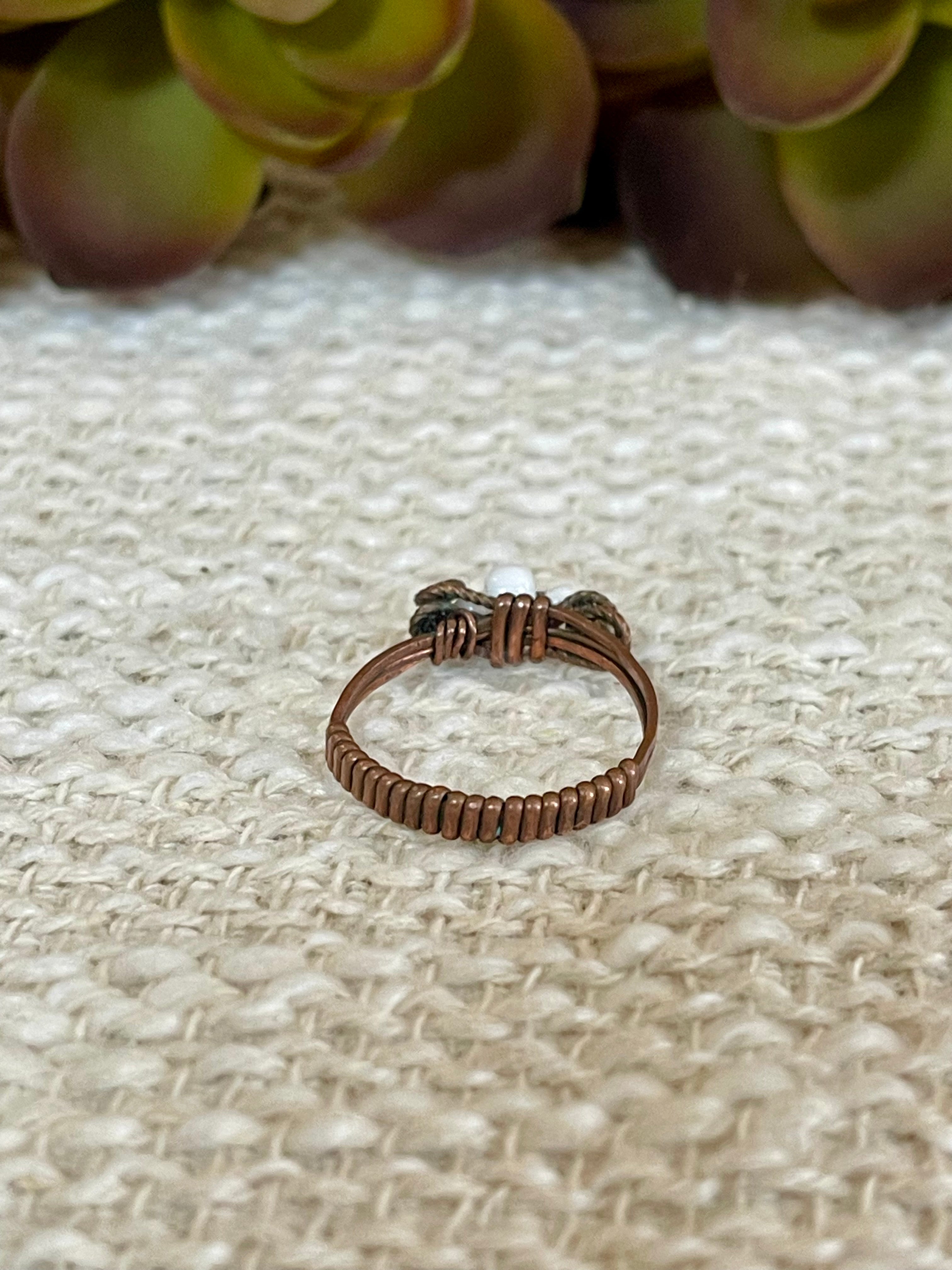 Vintage Handmade Copper Ring Sz 7