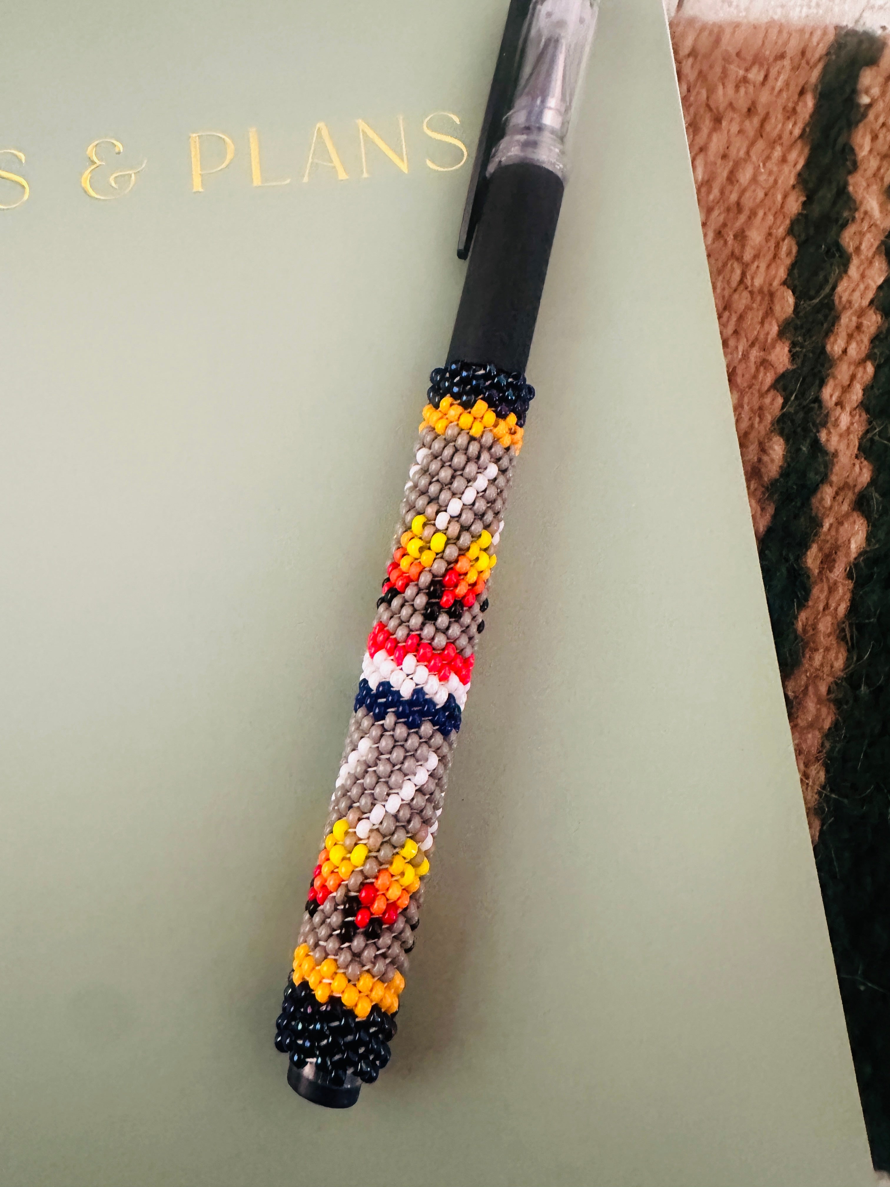 Handcrafted  Muticolor Beaded Pen
