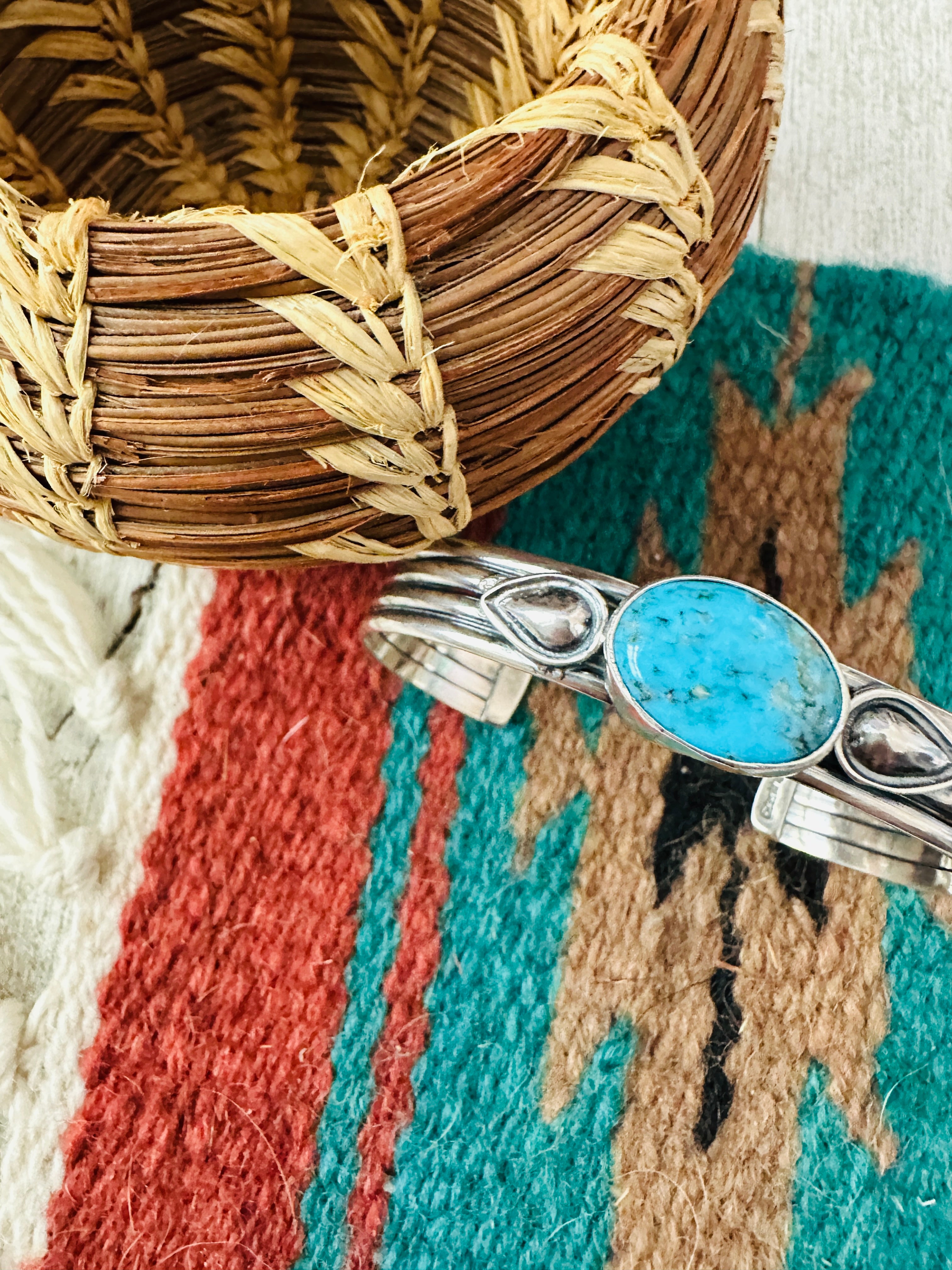 Handcrafted Sterling Silver & Turquoise Cuff Bracelet