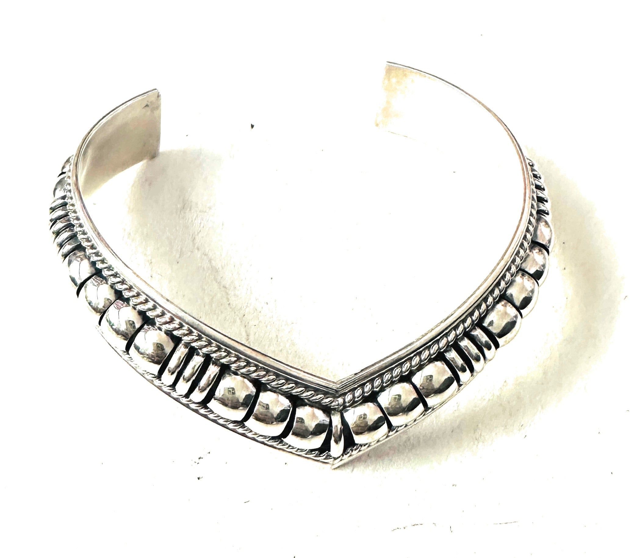 Handcrafted Rolled Sterling Silver Cuff Bracelet