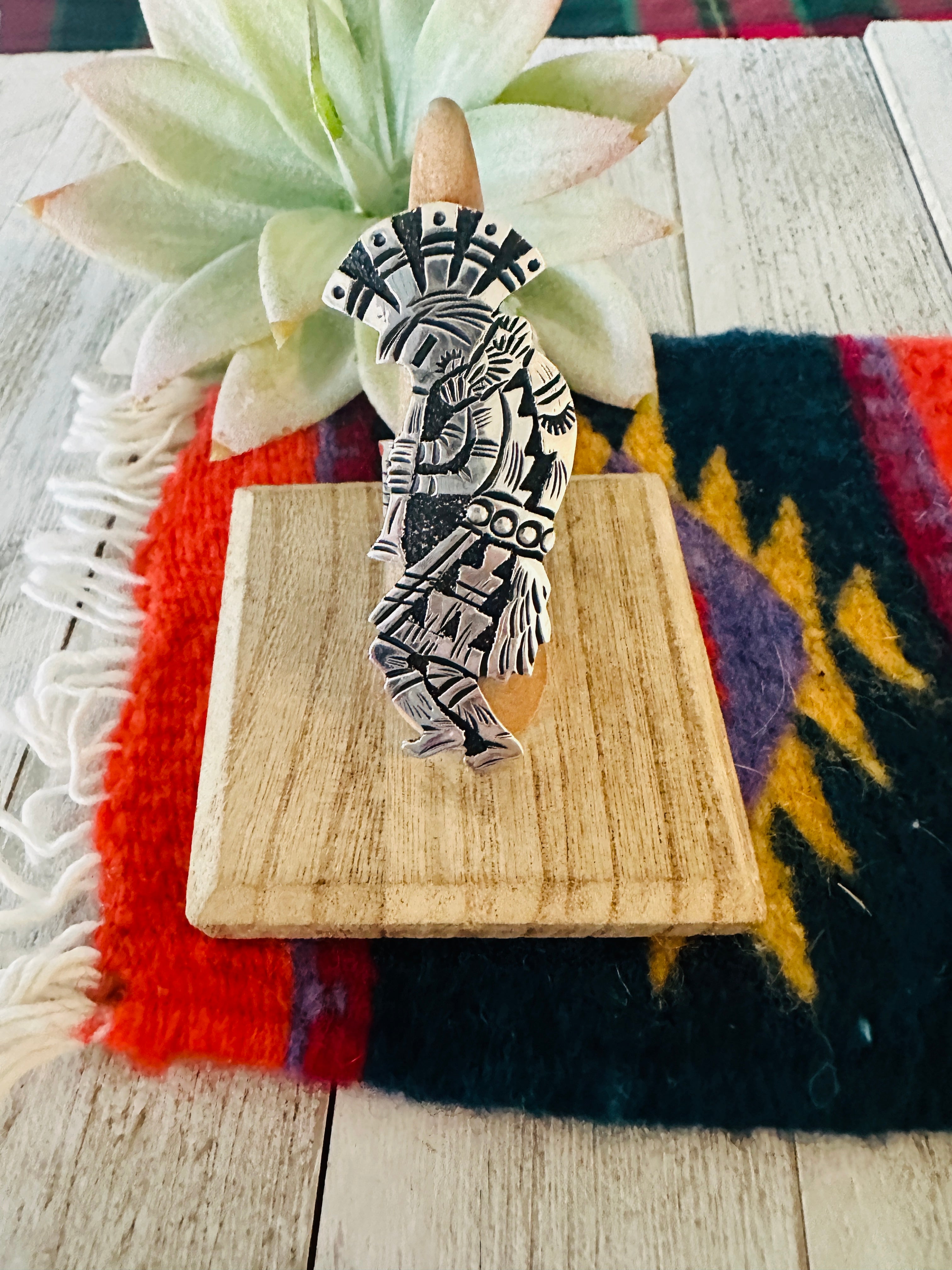 Navajo Sterling Silver Adjustable Kokopelli Ring by Richard Singer