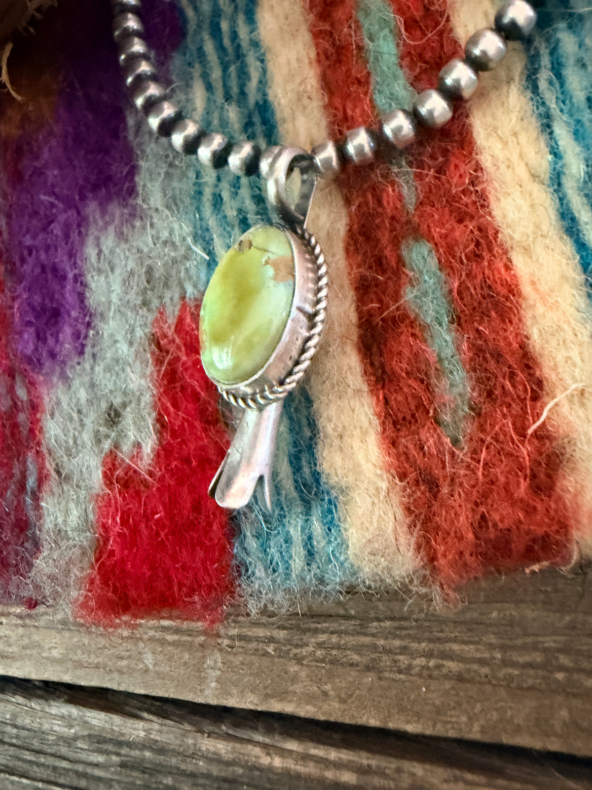 Handcrafted Sterling Silver & Turquoise Blossom Pendant