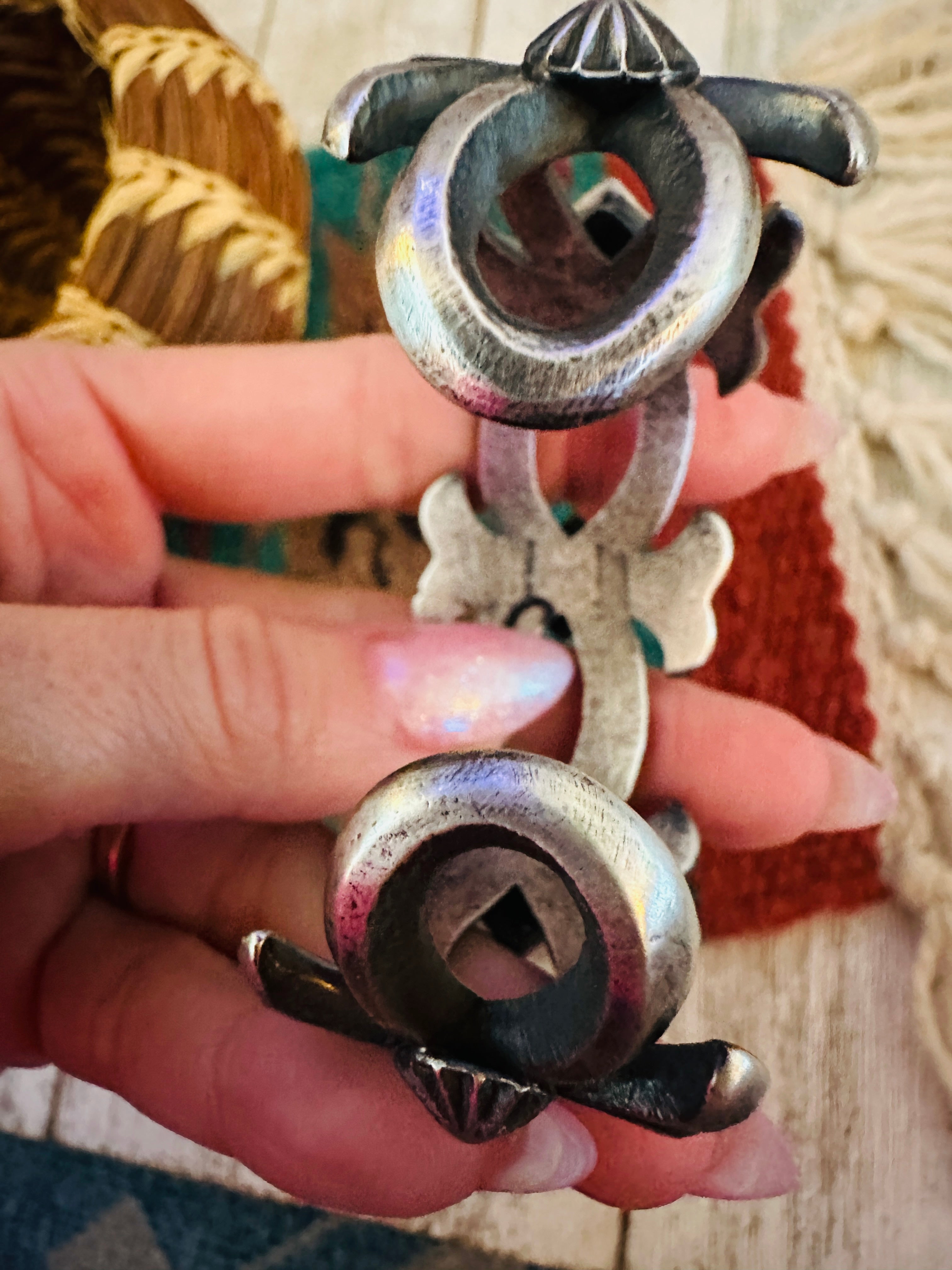 Handcrafted Spiny Oyster & Sterling Silver Cuff Bracelet by Chimney Butte