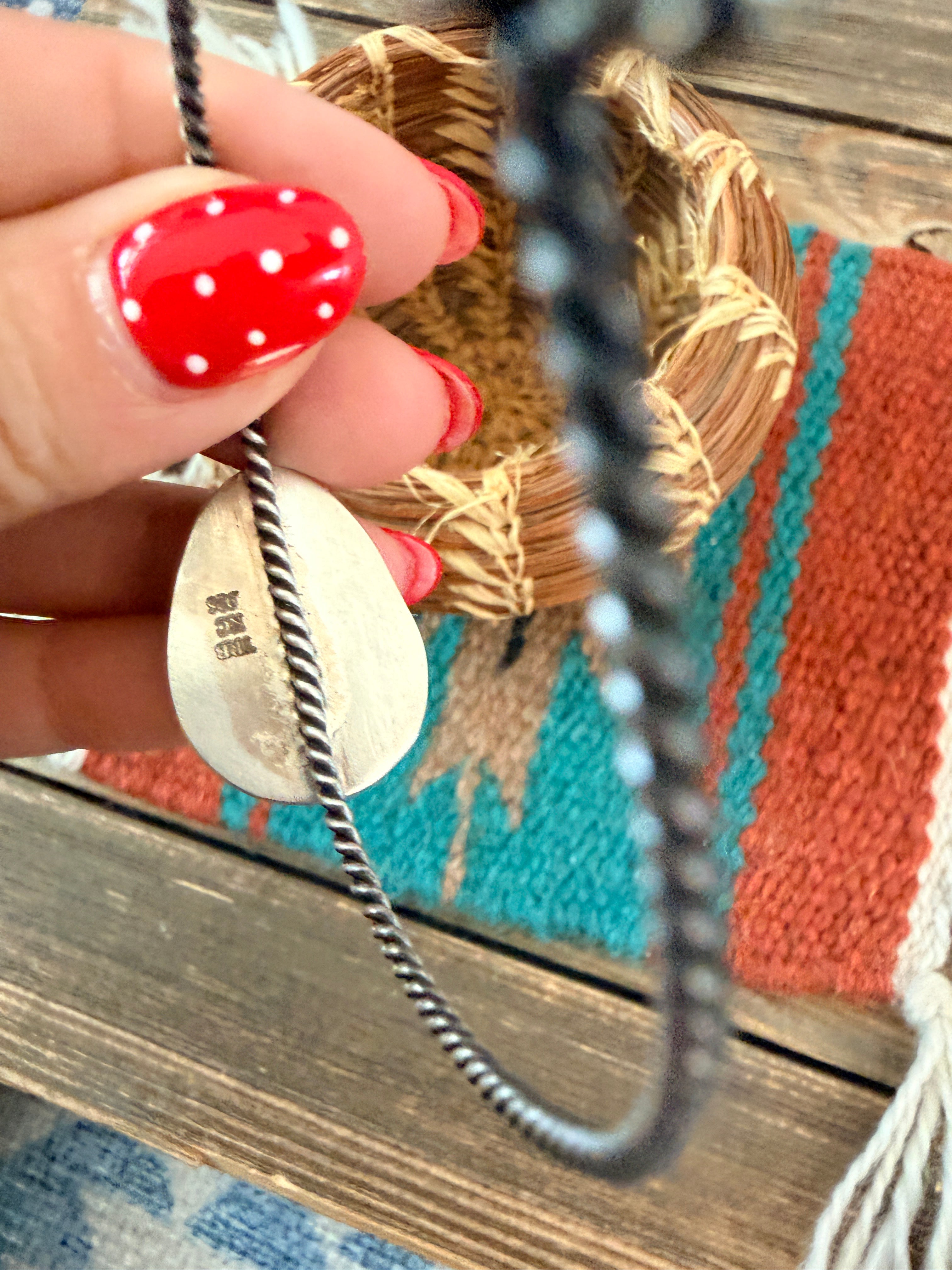 Handmade Turquoise & Sterling Silver Bangle Bracelet