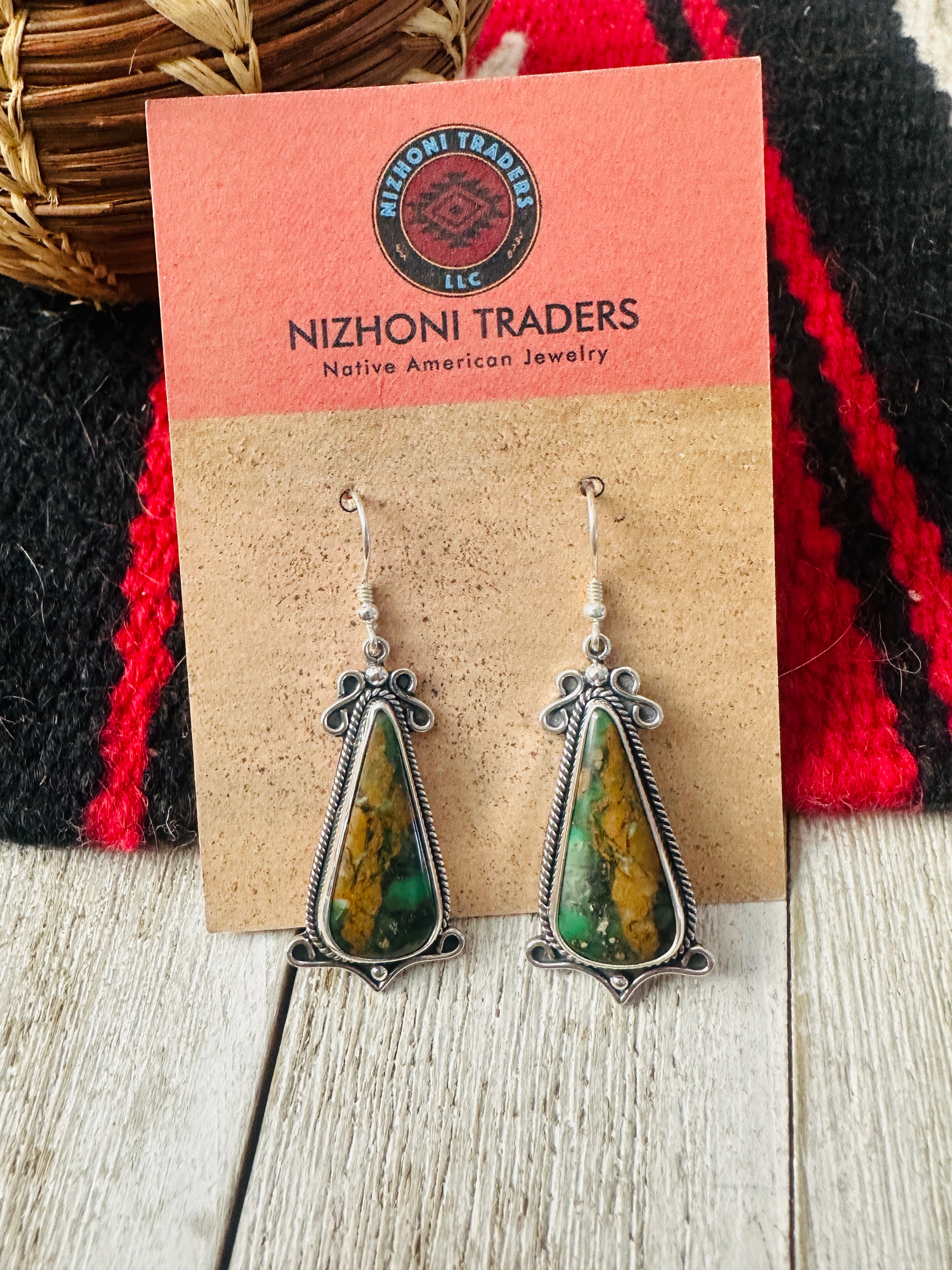 Handcrafted Sonoran Jasper & Sterling Silver Dangle Earrings