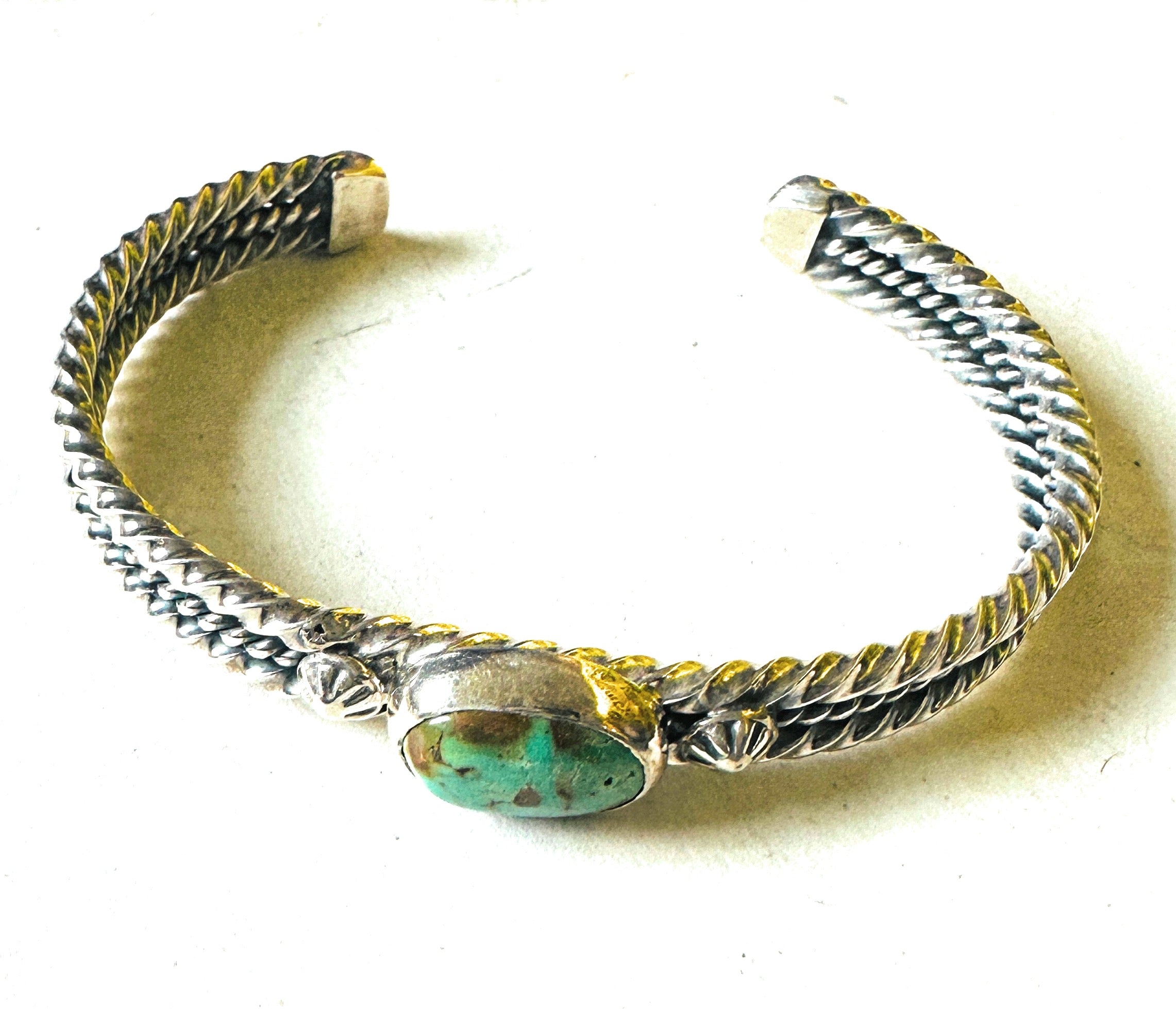 Navajo Sterling Silver & Royston Turquoise Cuff Bracelet