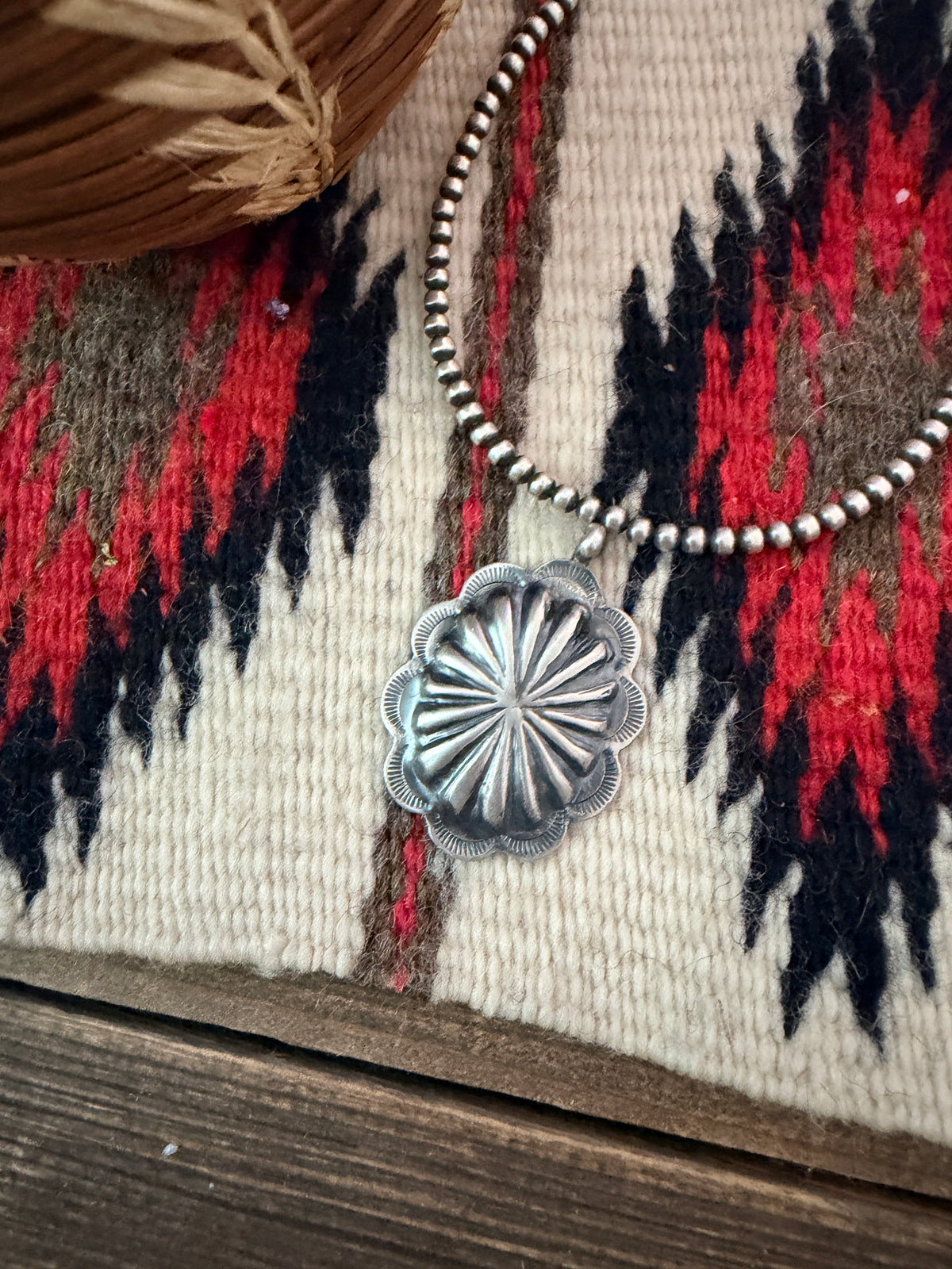 Handcrafted Sterling Silver Concho Pendant