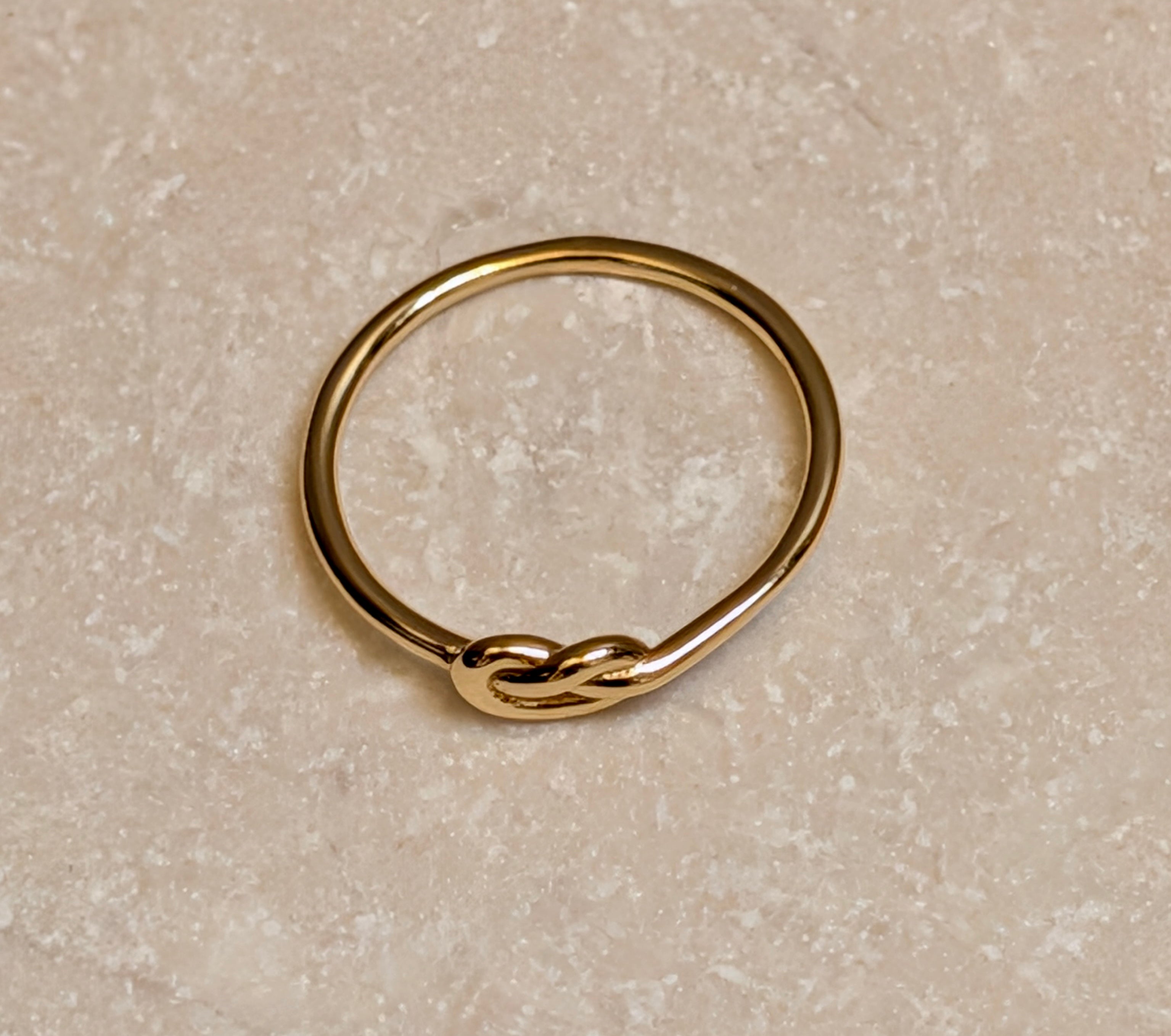Gold Plated Sterling Silver Love Knot Ring