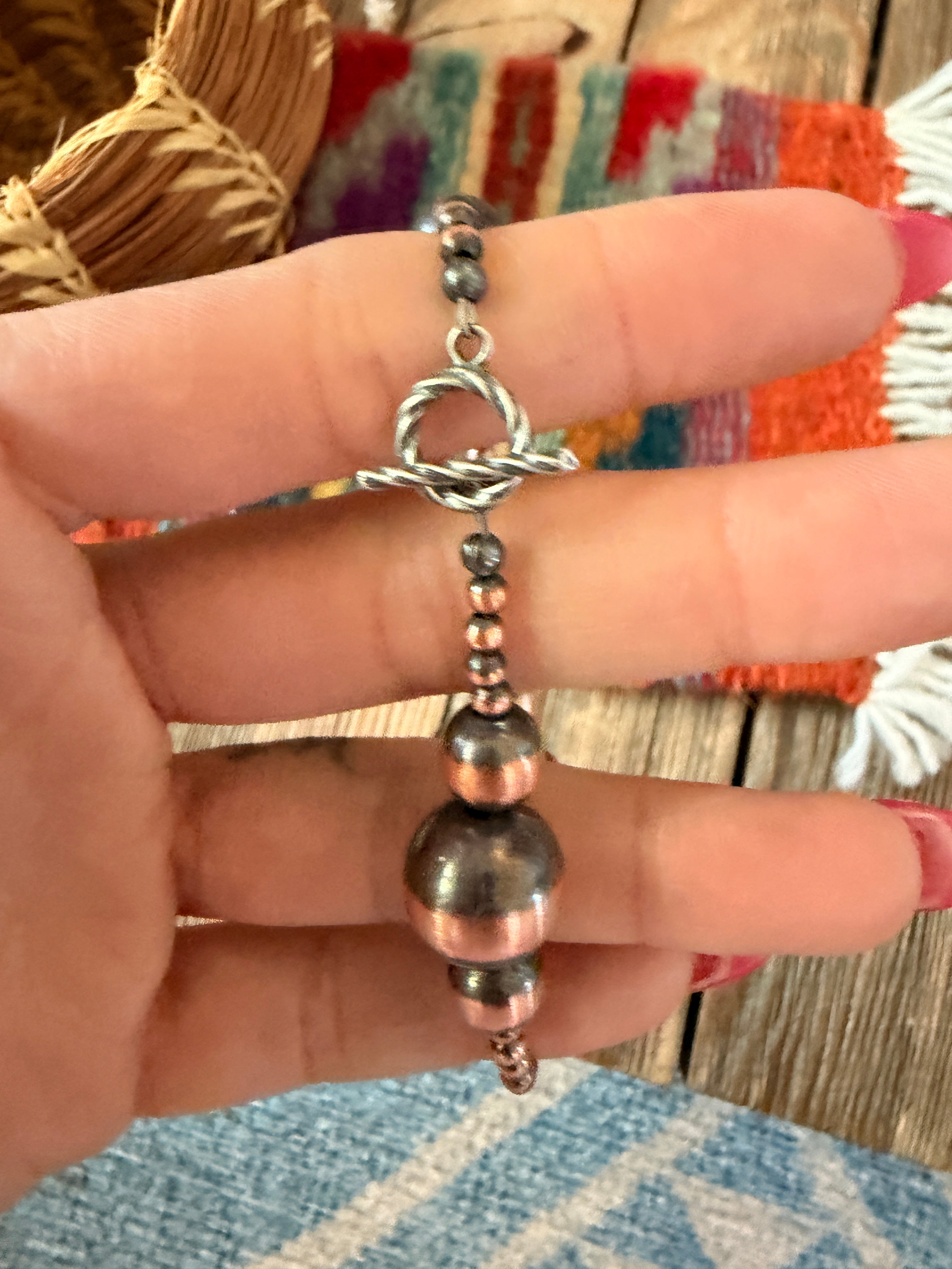 Handcrafted Copper Beaded Bracelet