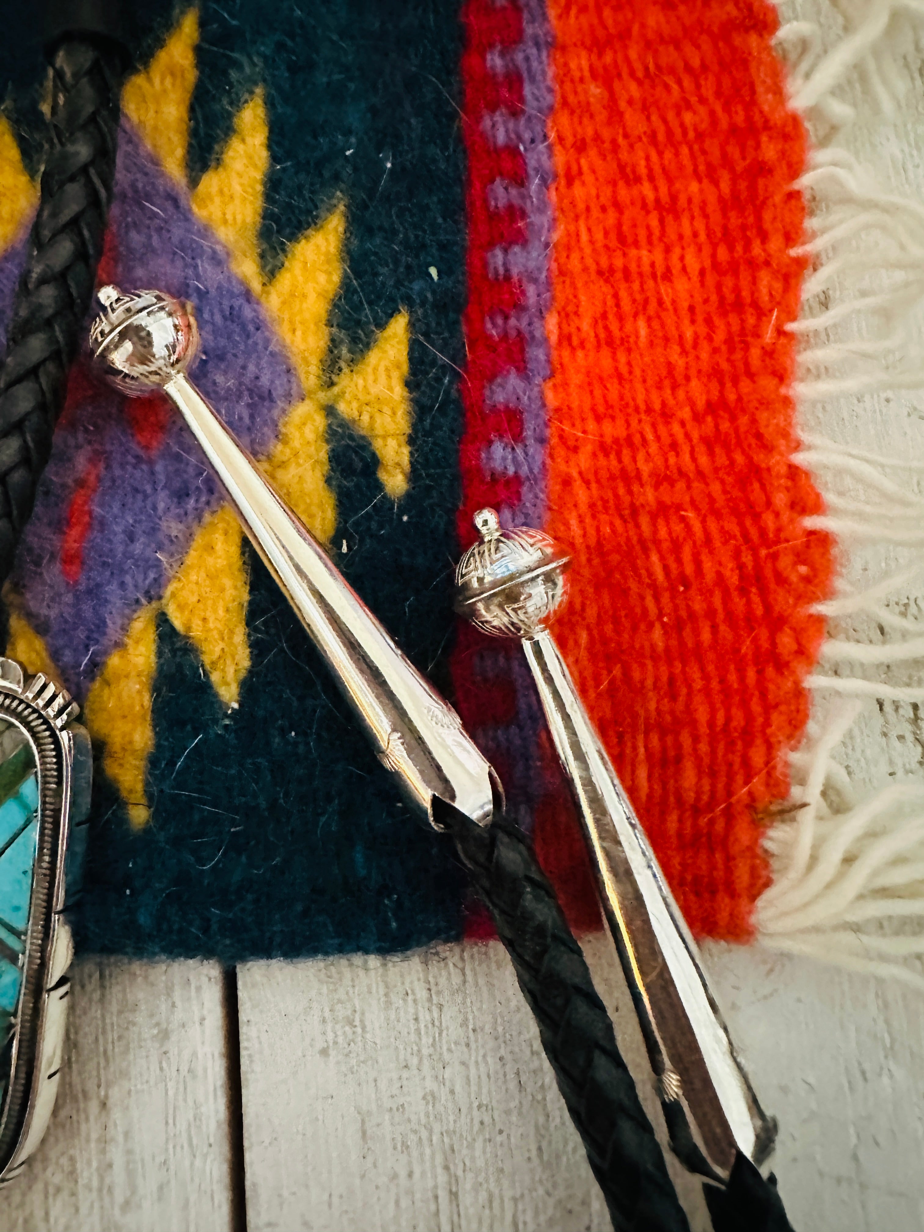 Navajo Sterling Silver & Sonoran Mountain Turquoise Bolo Tie