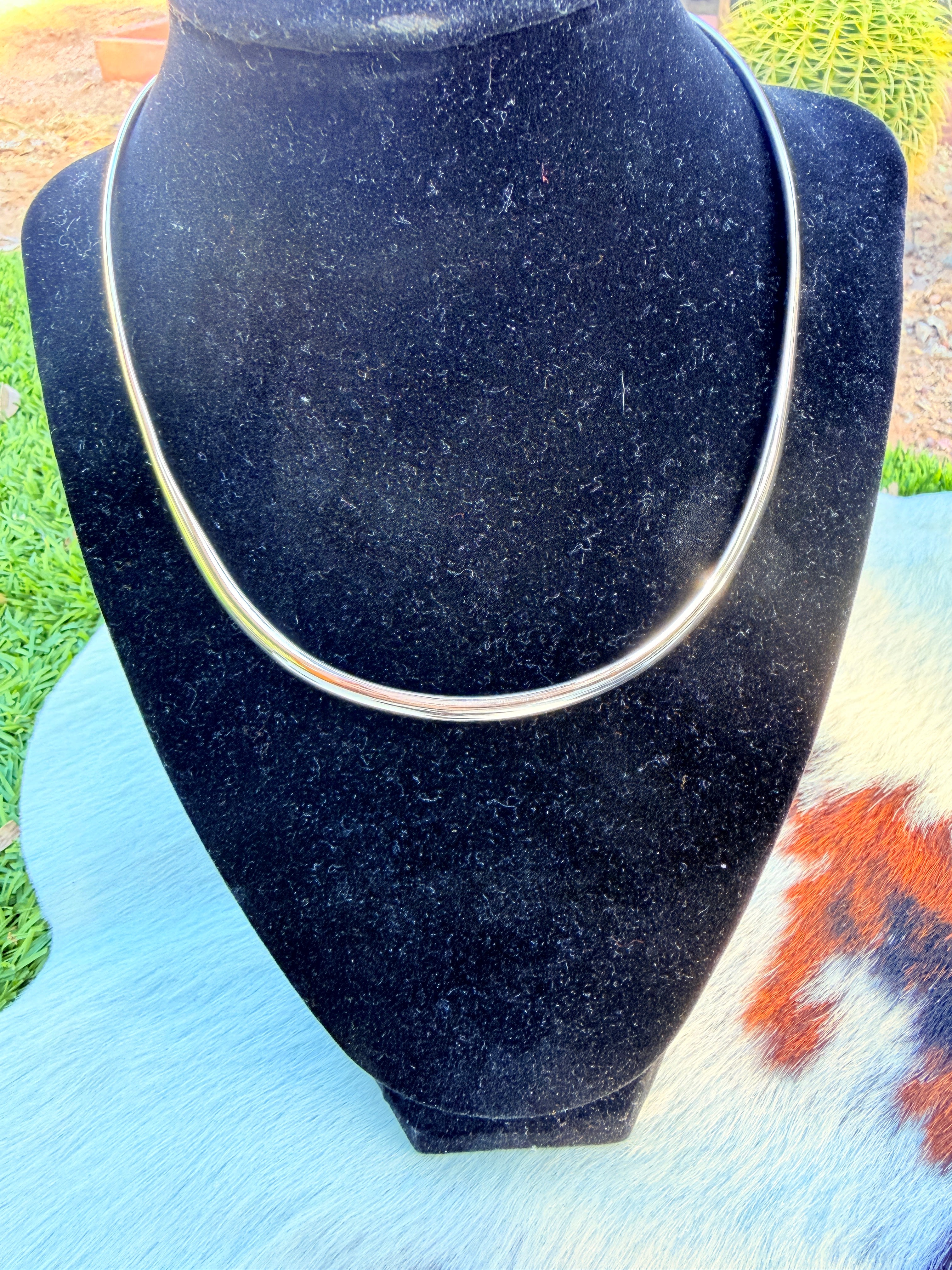 Handcrafted Sterling Silver Choker Collar Necklace