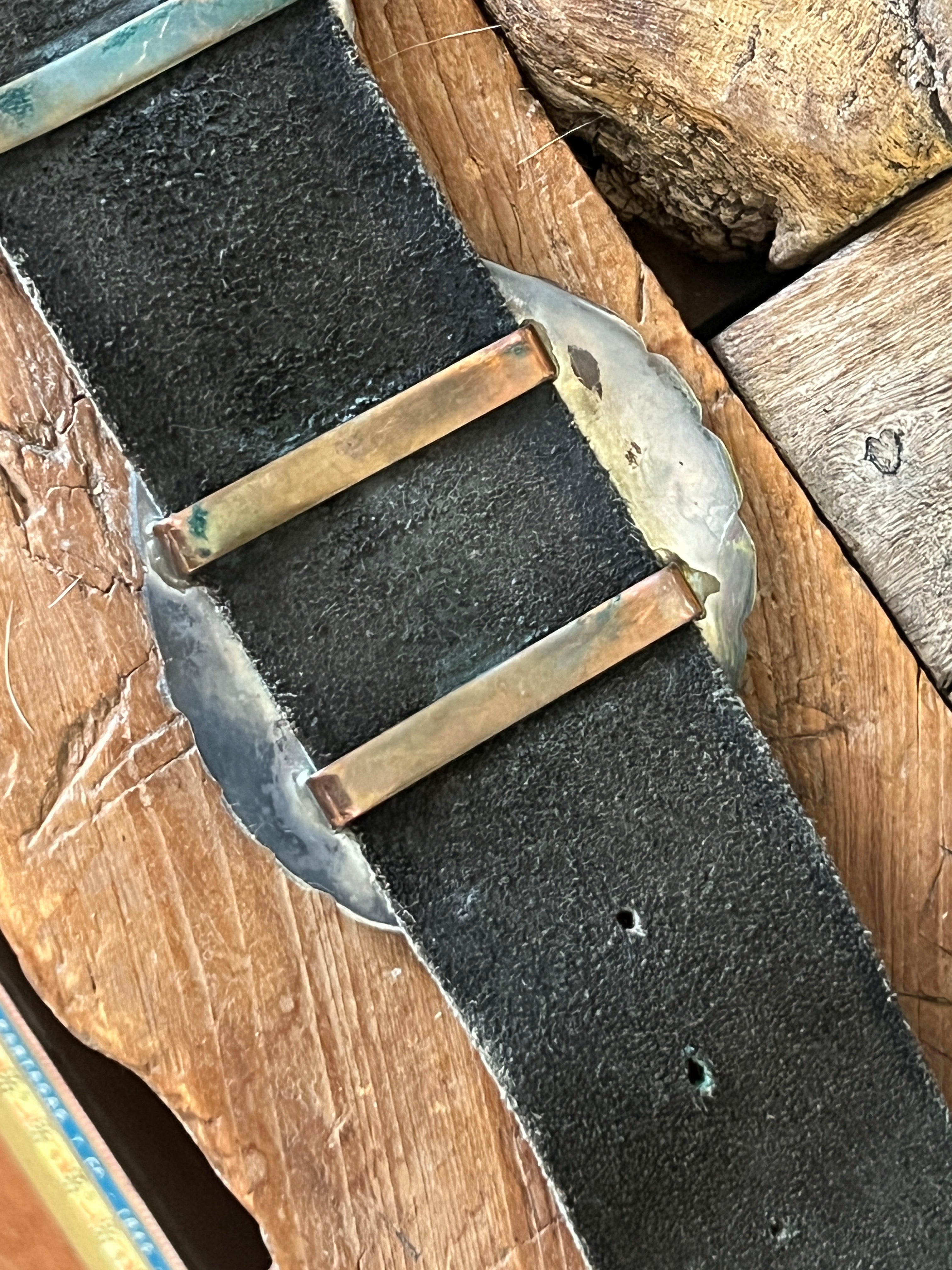 Gorgeous Old Pawn Handcrafted Sterling Silver and Purple Sodalite Concho Belt by Eric & Carol Fierro