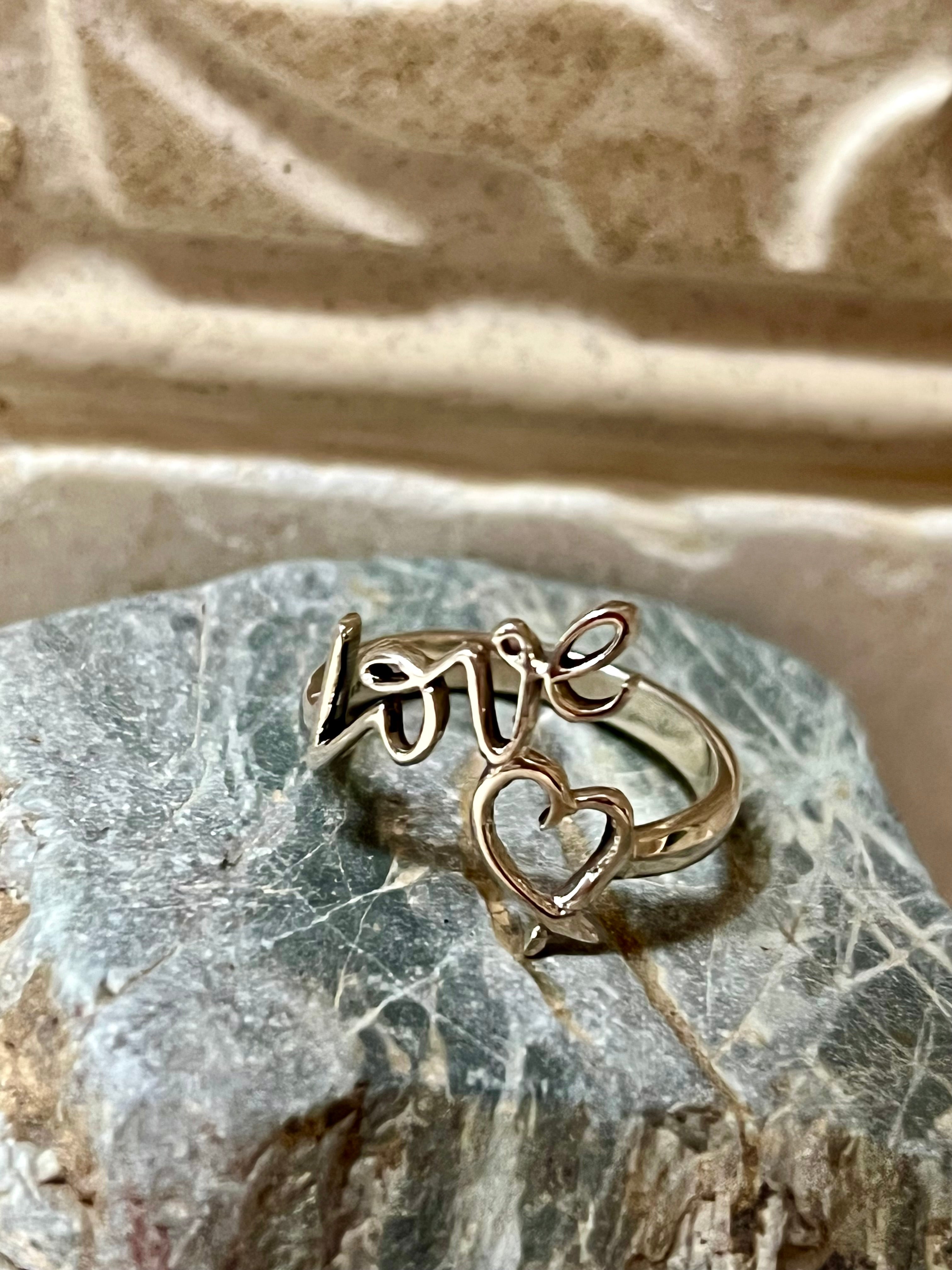 Love Heart Sterling Silver Ring