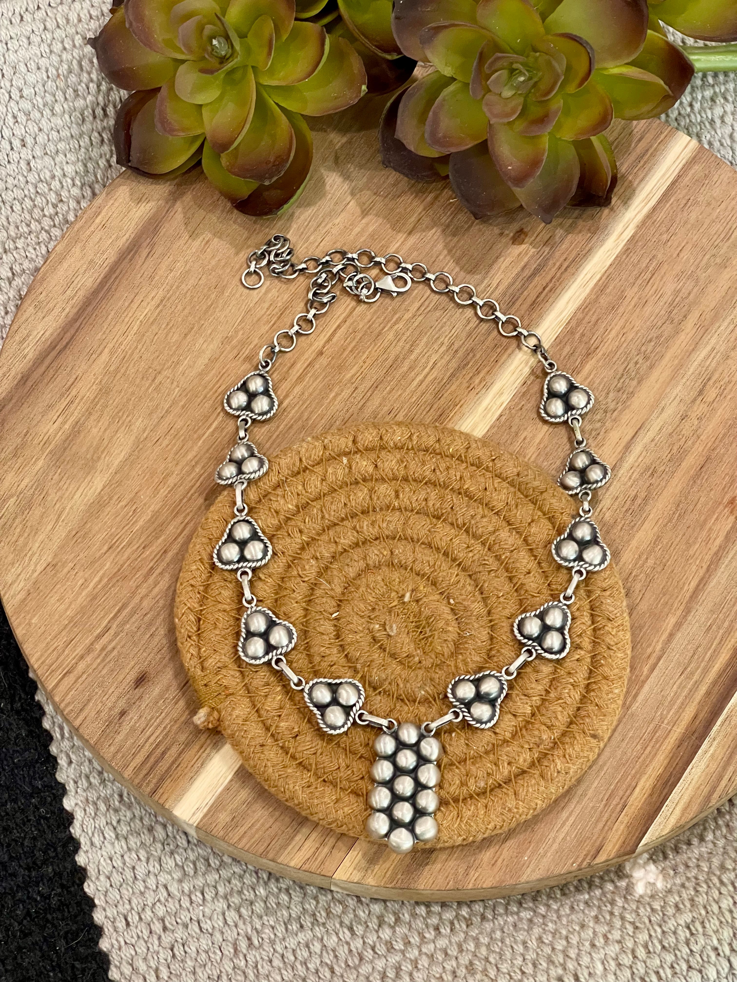 Handmade Sterling Silver Ball Cluster Necklace