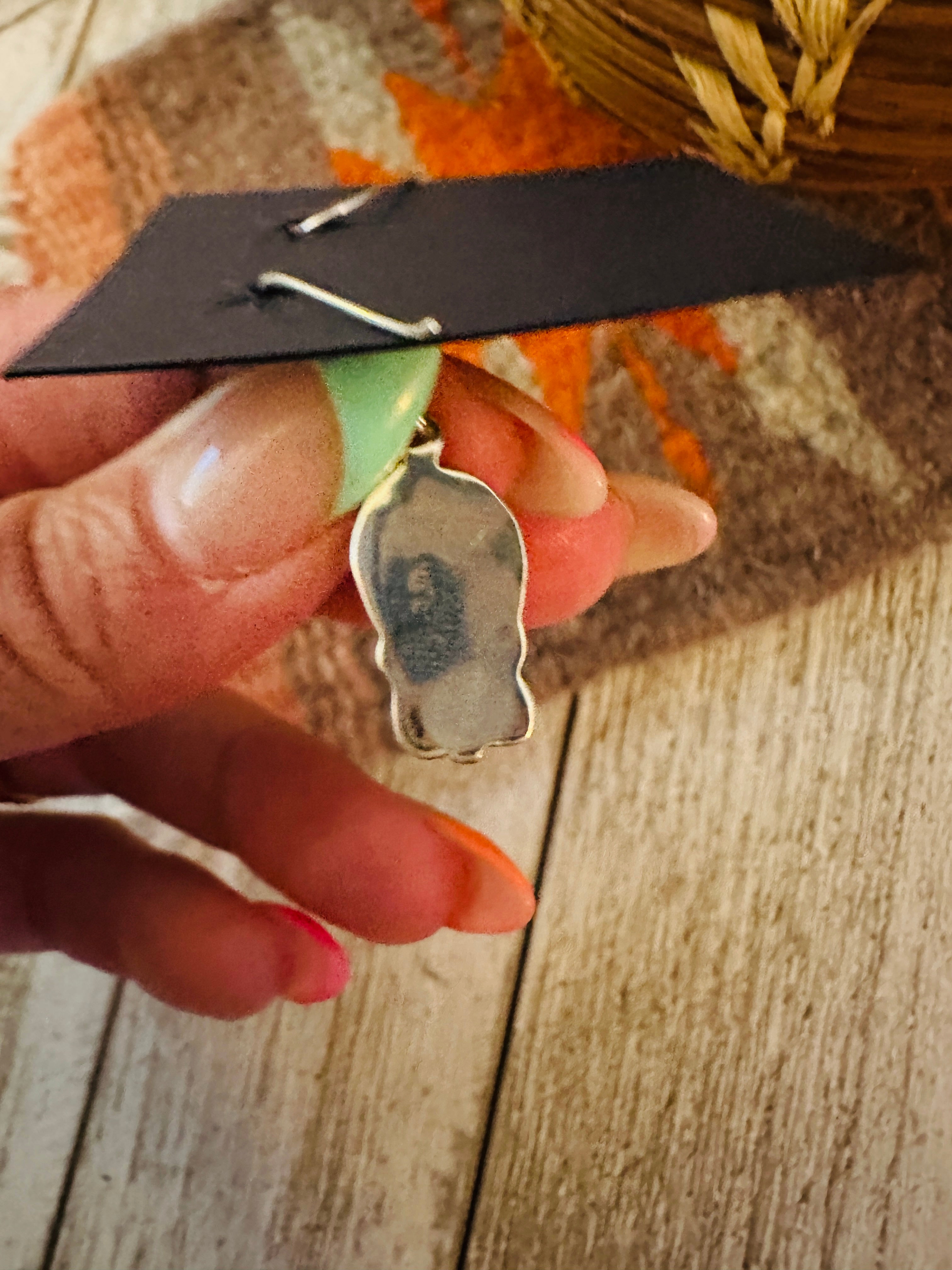 Handcrafted Sterling Silver & Turquoise Dangle Earrings