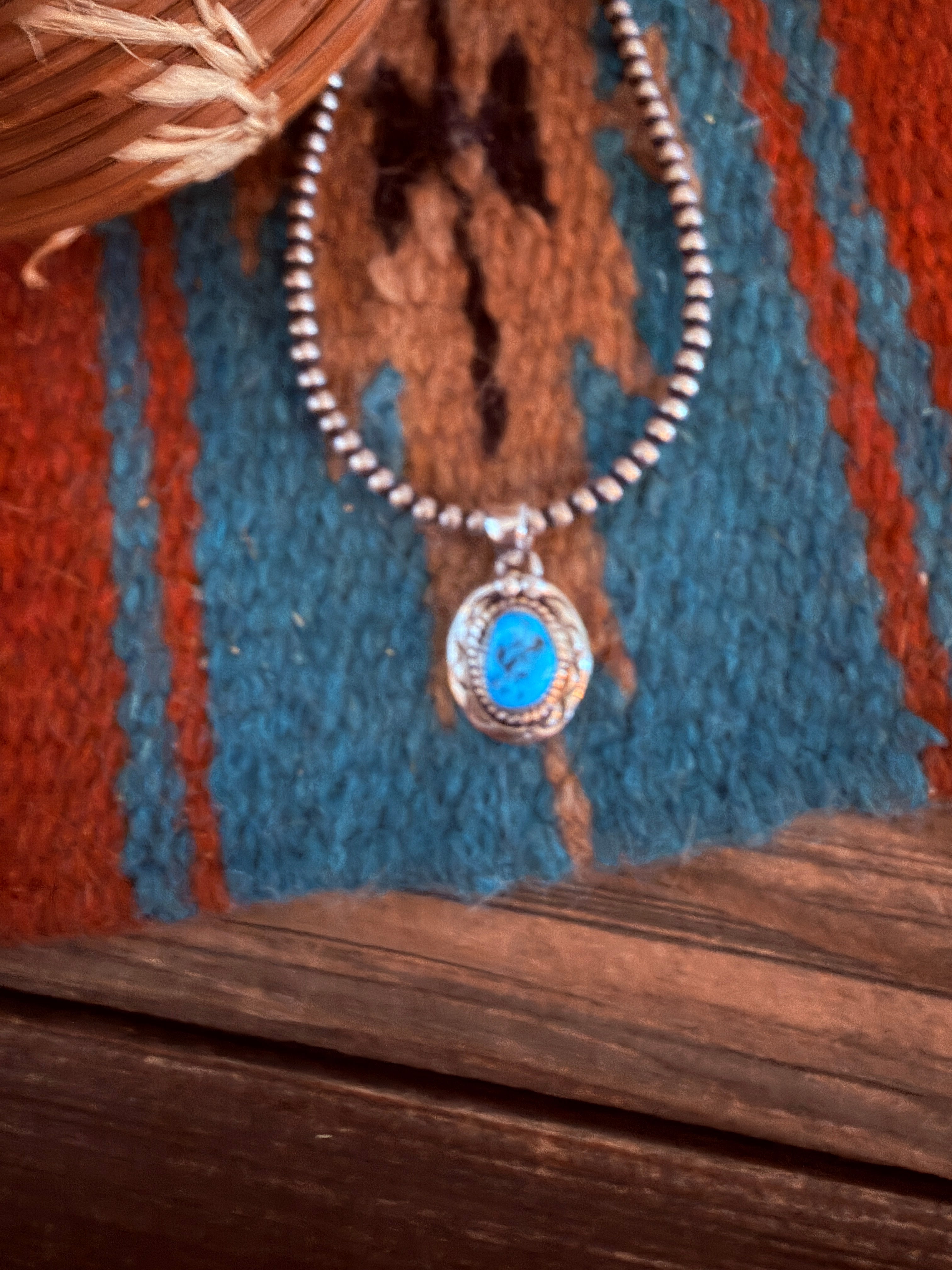 Handcrafted Sterling Silver & Turquoise Pendant