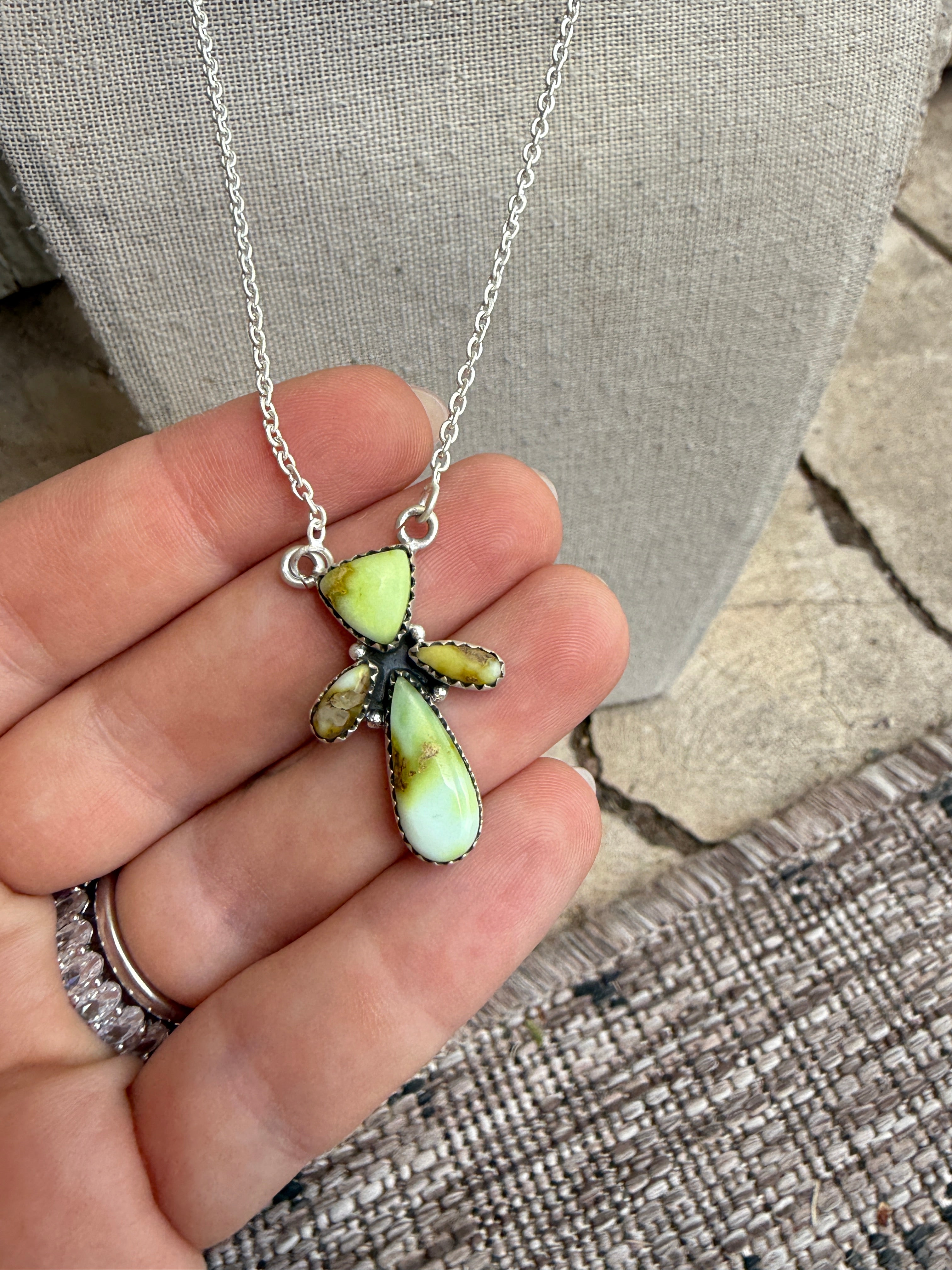 Beautiful Handmade Sterling Silver & Palomino Turquoise Necklace