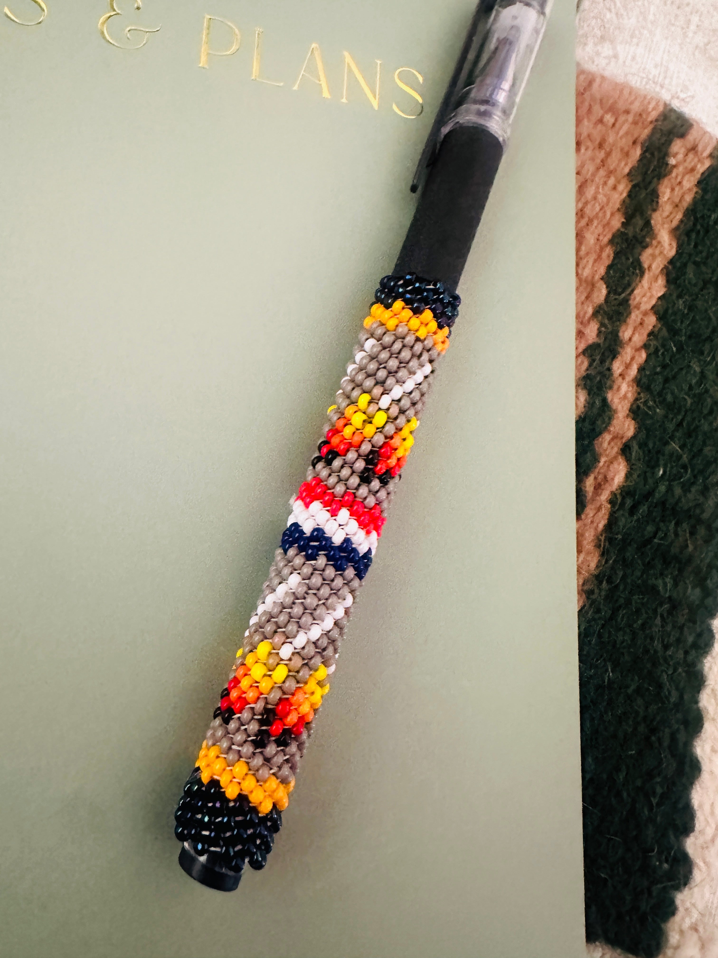 Handcrafted  Muticolor Beaded Pen