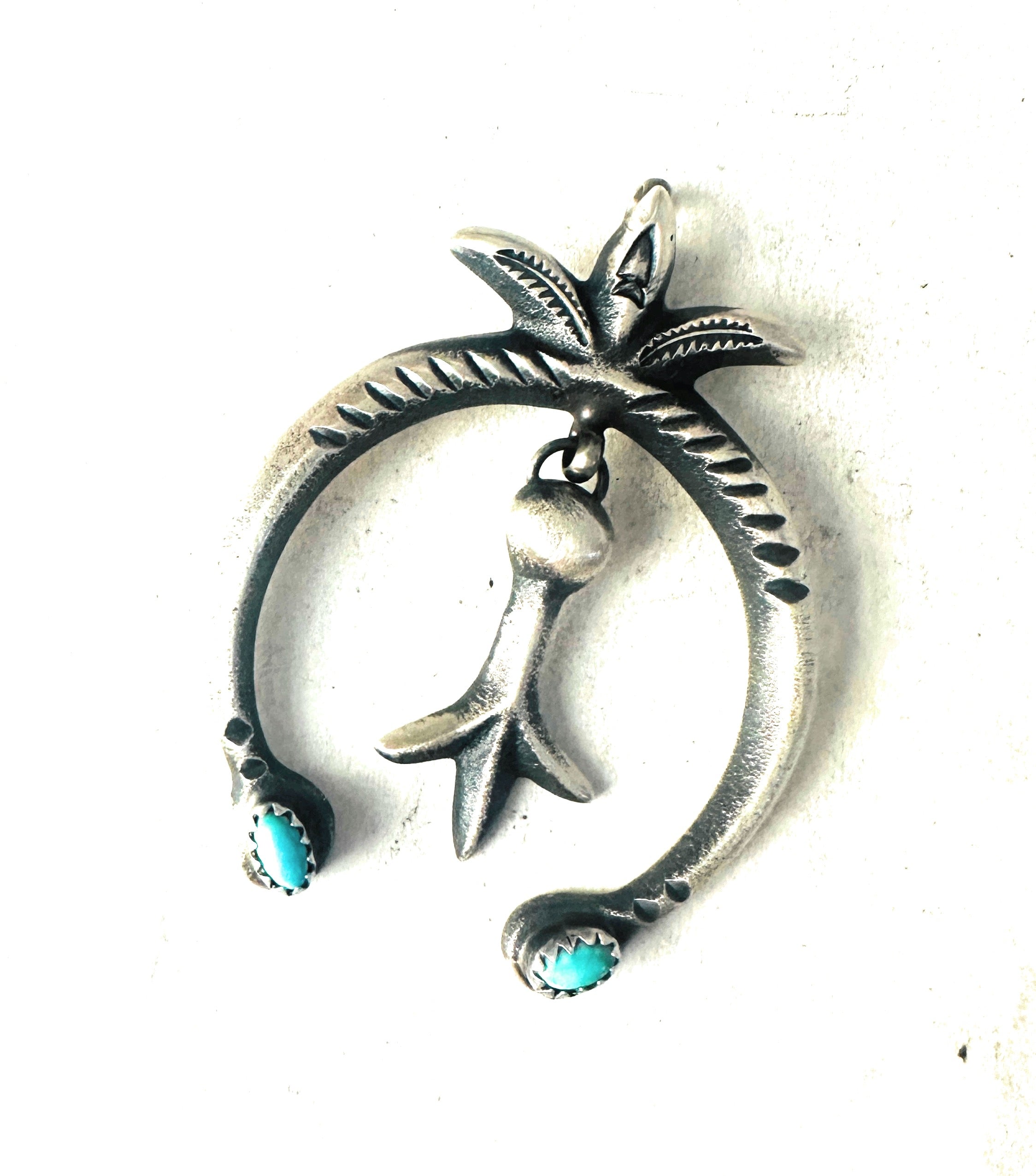 Martha Cayatineto Turquoise Sterling Silver brooch Native buy American