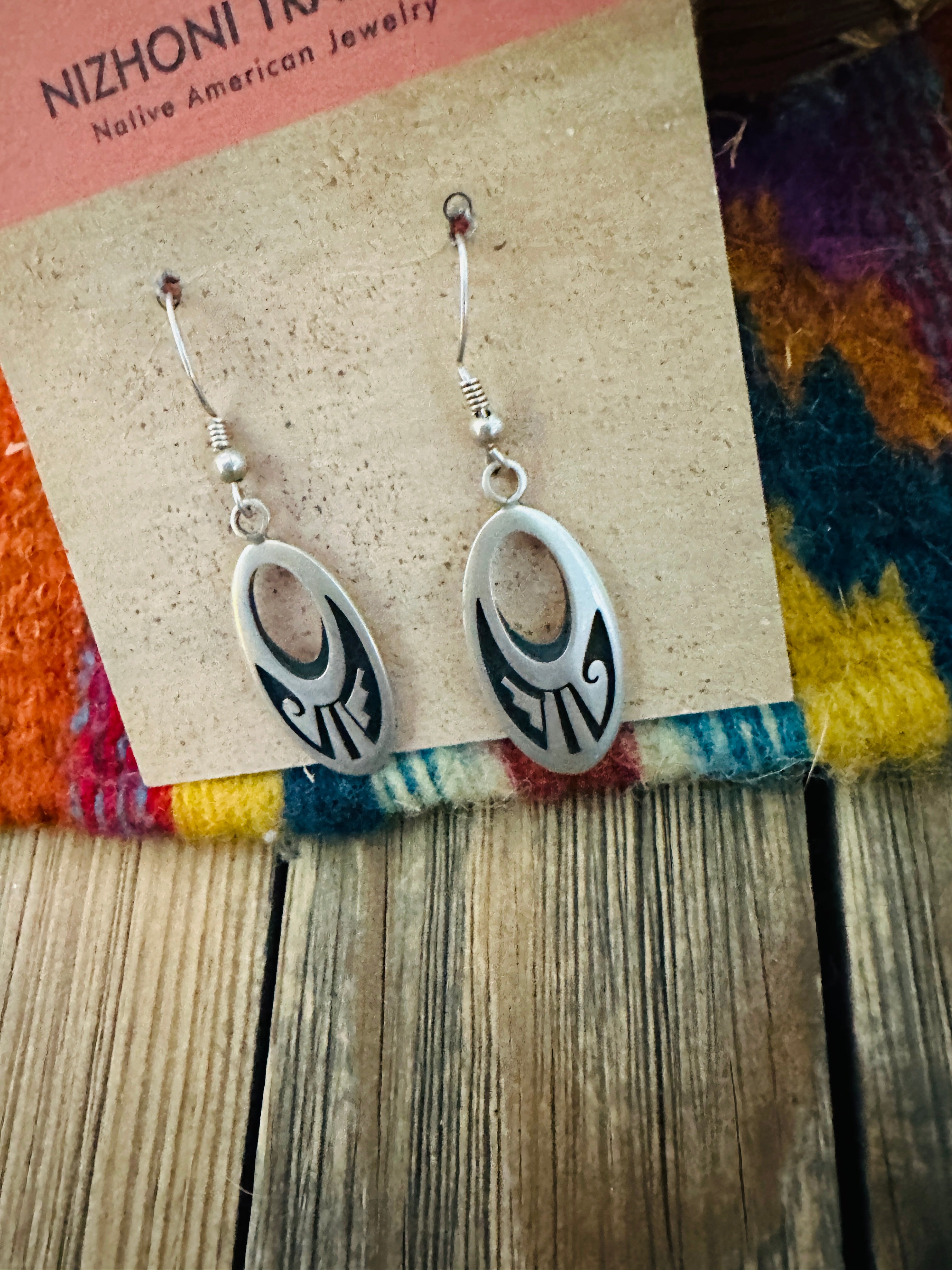 Handcrafted Old Pawn Sterling Silver Dangle Earrings