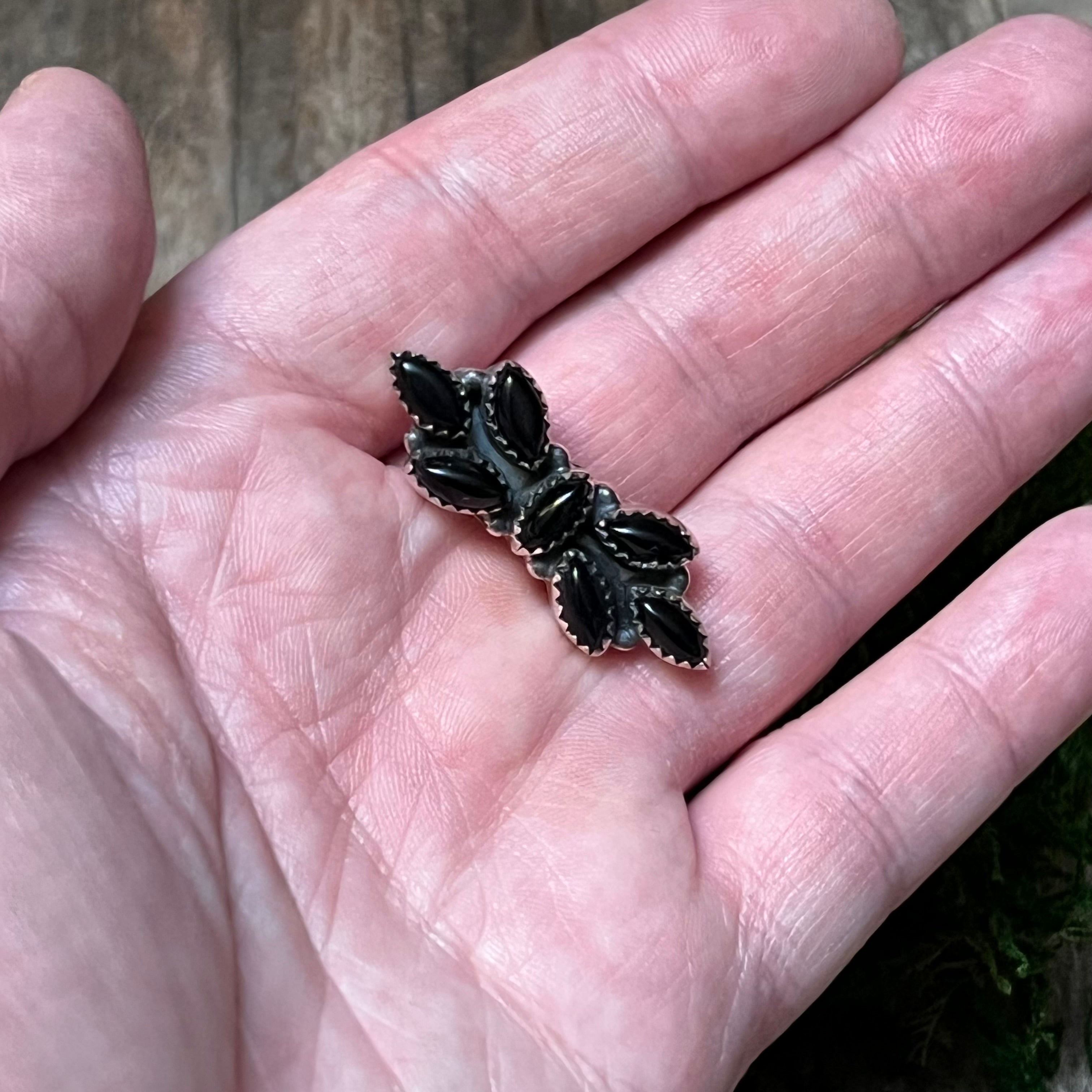 Handmade Black Onyx Sterling Silver Stud Earrings