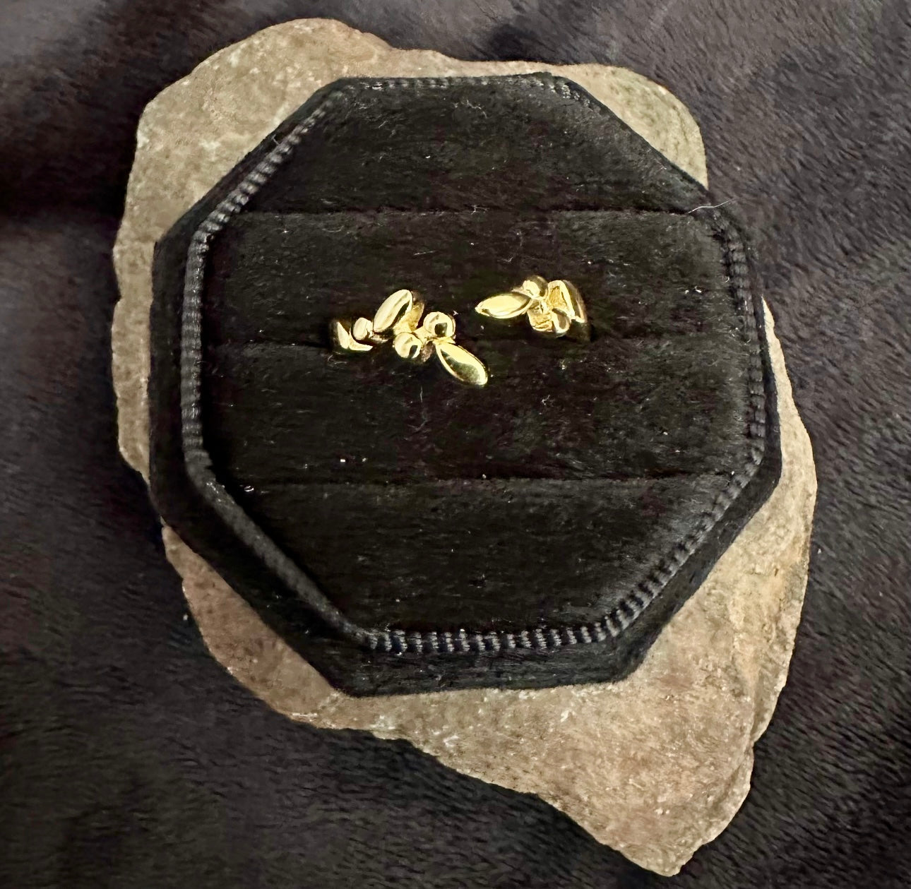 Gold Plated Sterling Silver Ivy Band Ring