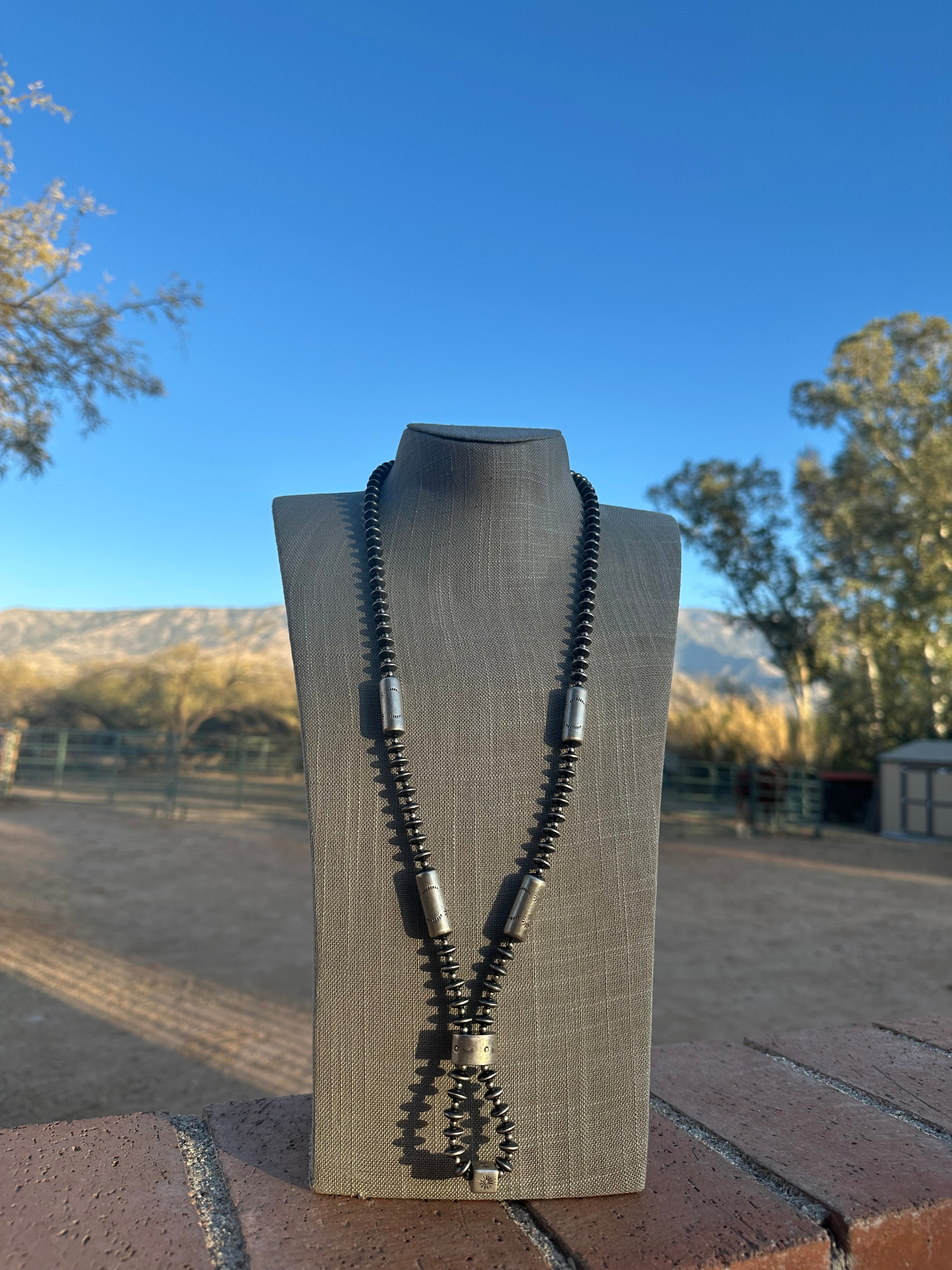 Nizhoni Handmade Sterling Silver Jacla Necklace